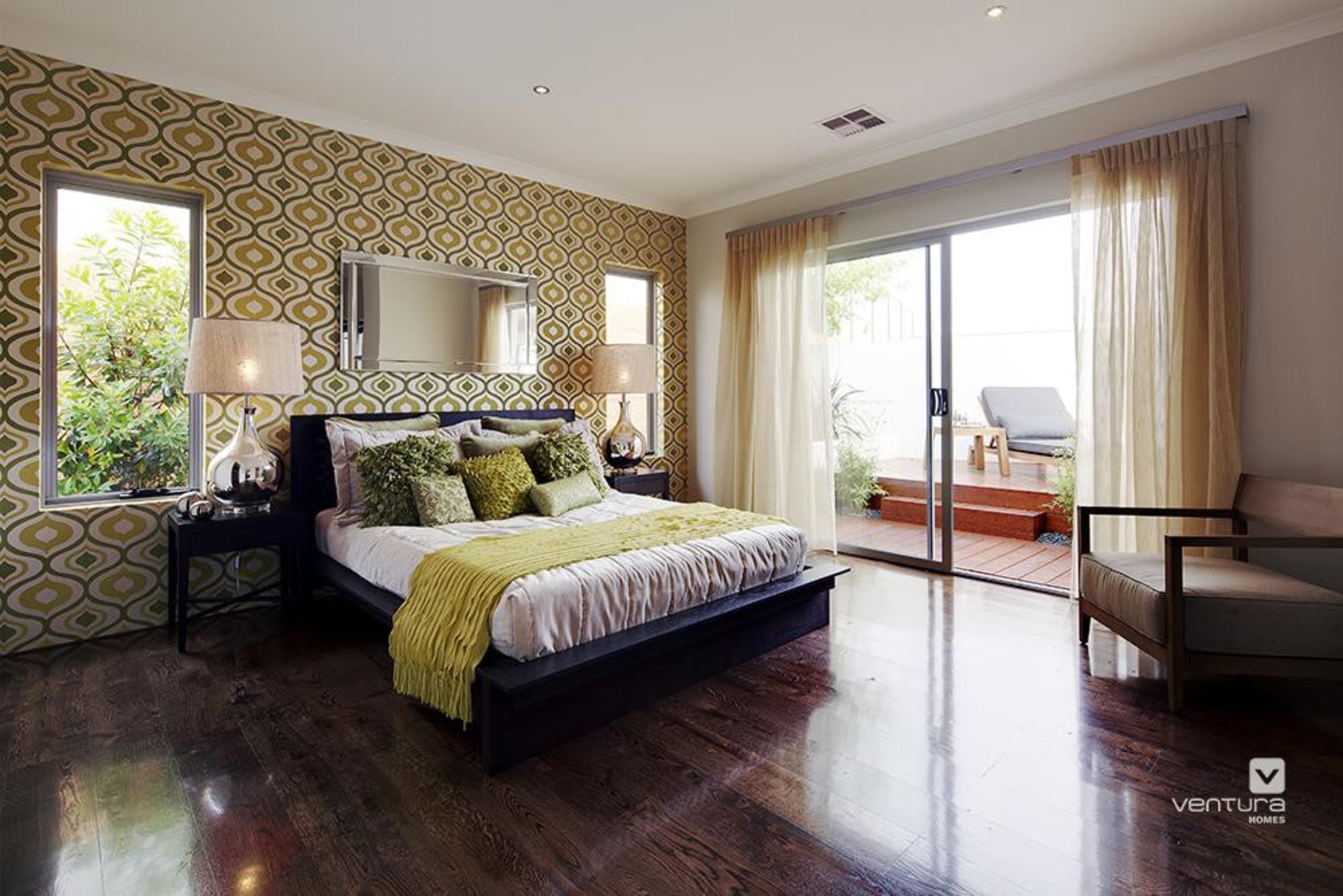 Master ensuite design. - The Spectrum Display Home bed frame, bedroom, ceiling, estate, floor, home, interior design, living room, property, real estate, room, suite, wall, window, wood, gray