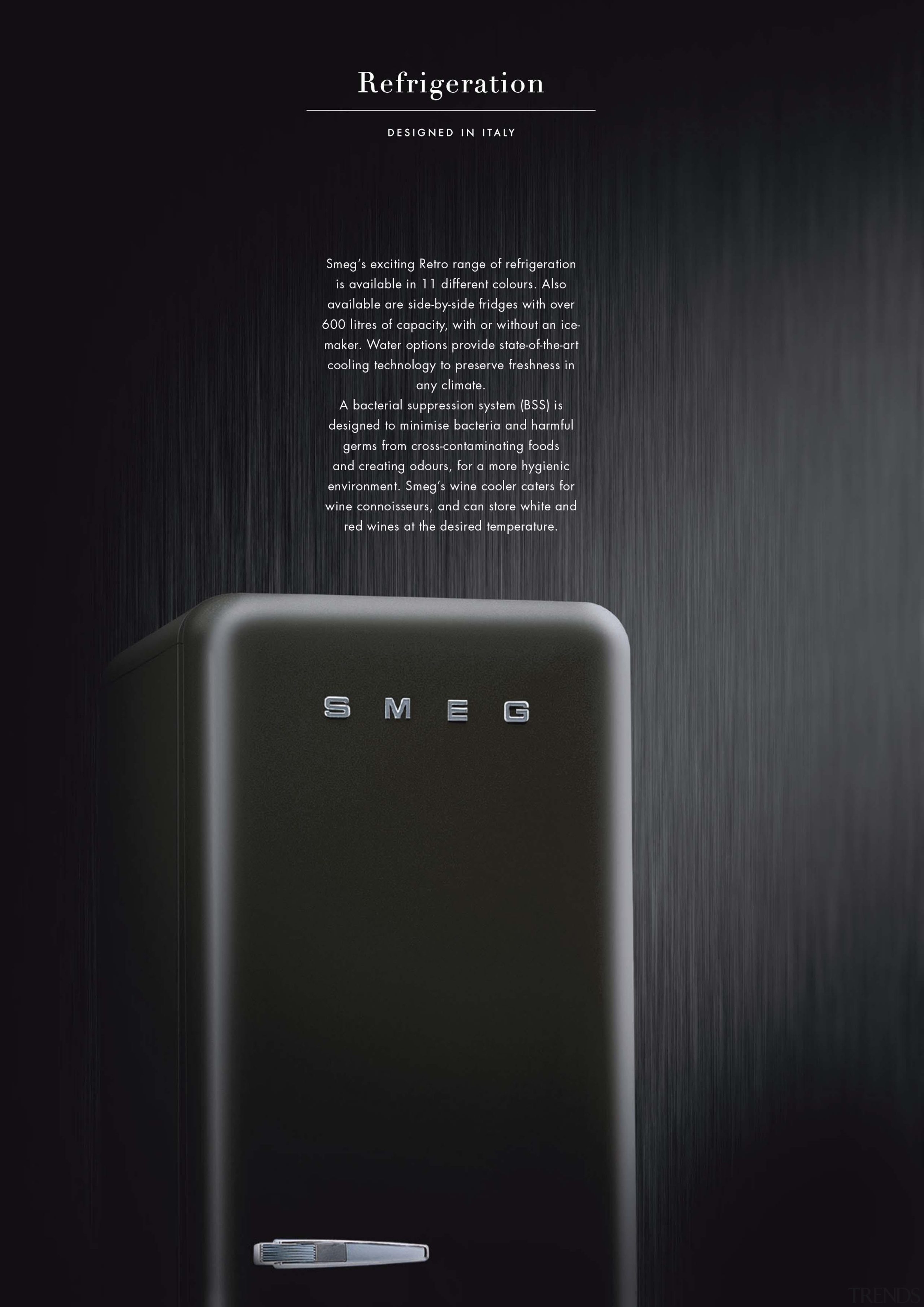To access our Smeg Refrigeration brochure please click electronics, gadget, multimedia, product, product design, technology, black