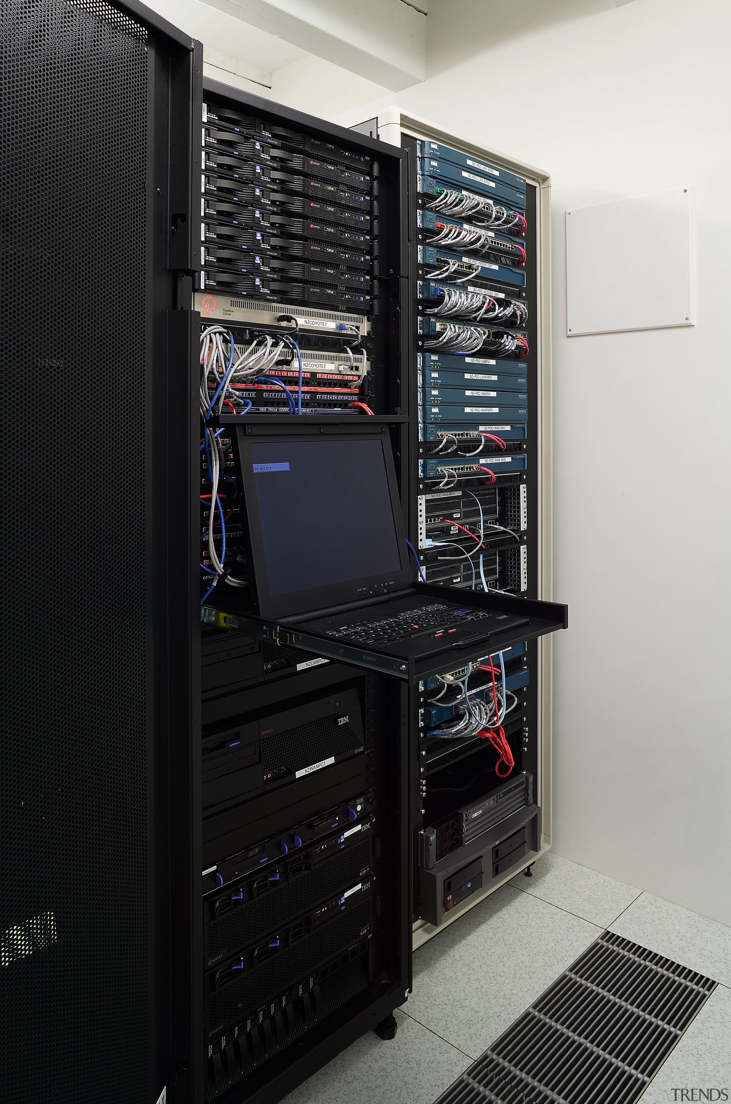 view of the server room - view of computer case, computer hardware, computer network, desktop computer, electronic device, electronics, personal computer, personal computer hardware, server, technology, black