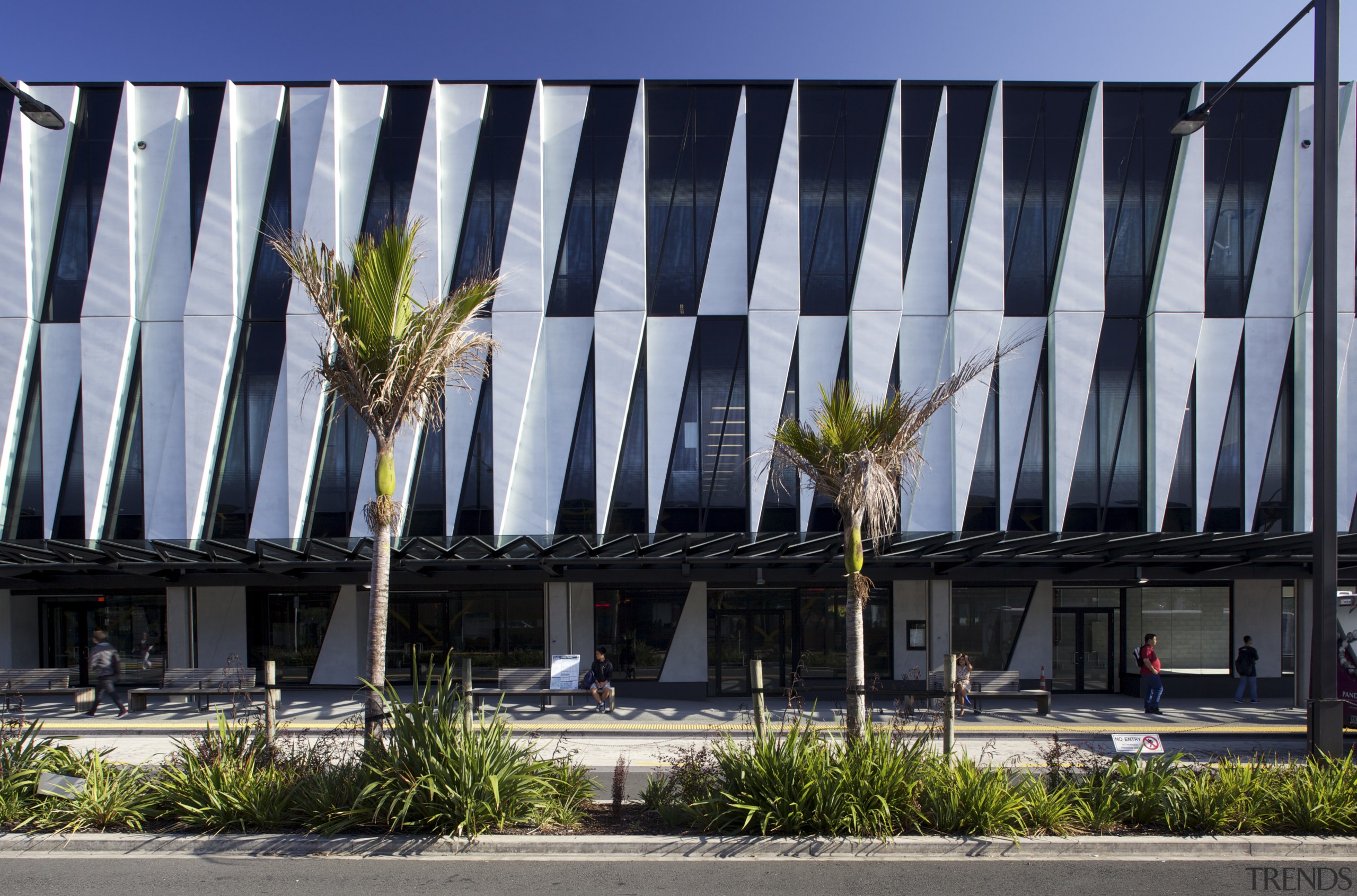 Wilco Precast manufactured and delivered a complex part architecture, building, city, corporate headquarters, facade, sky, structure, tree, black, gray