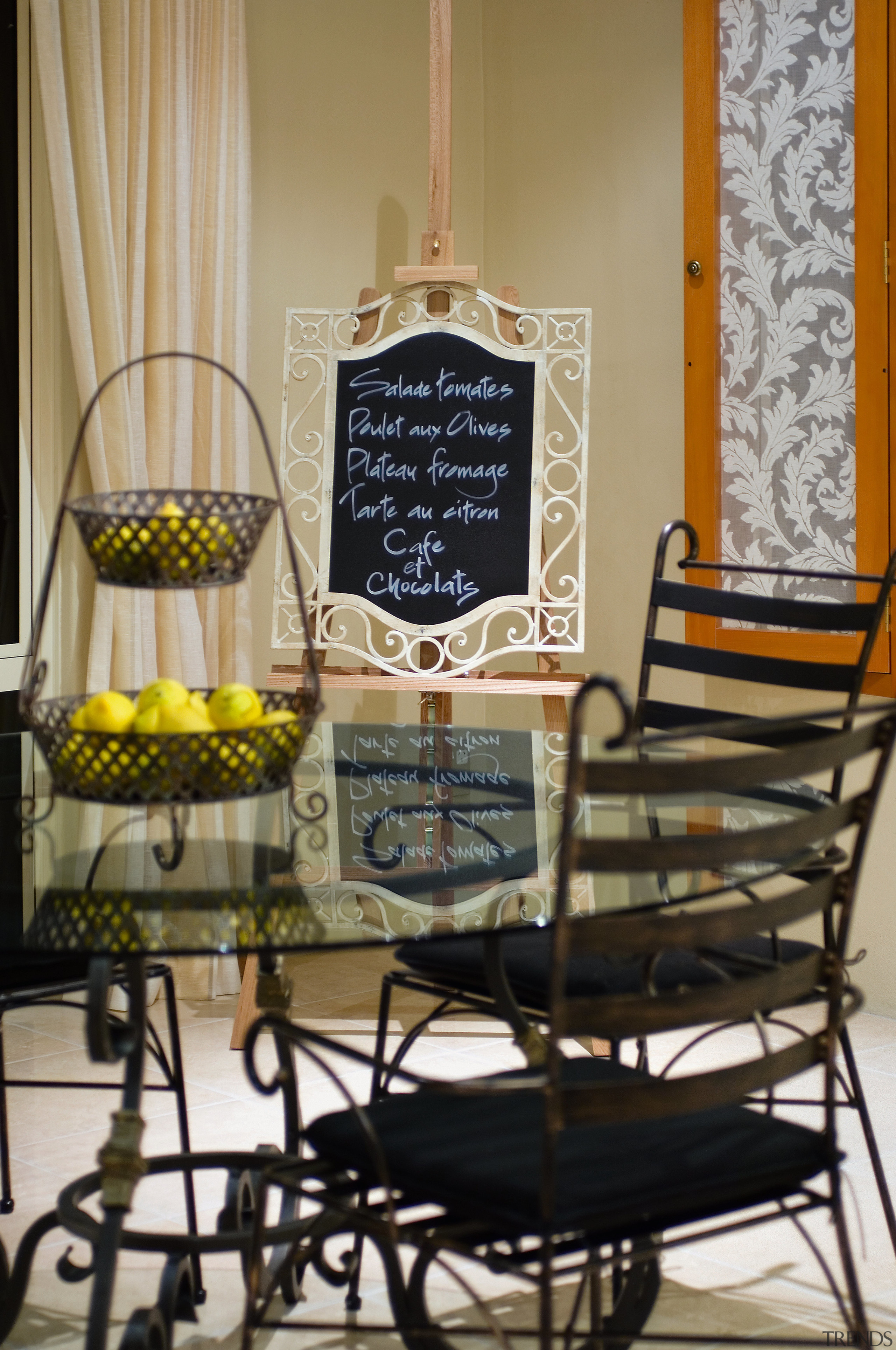 A view of a kitchen by Fyfe Kitchens. chair, dining room, furniture, home, interior design, product, room, table, gray, black, brown