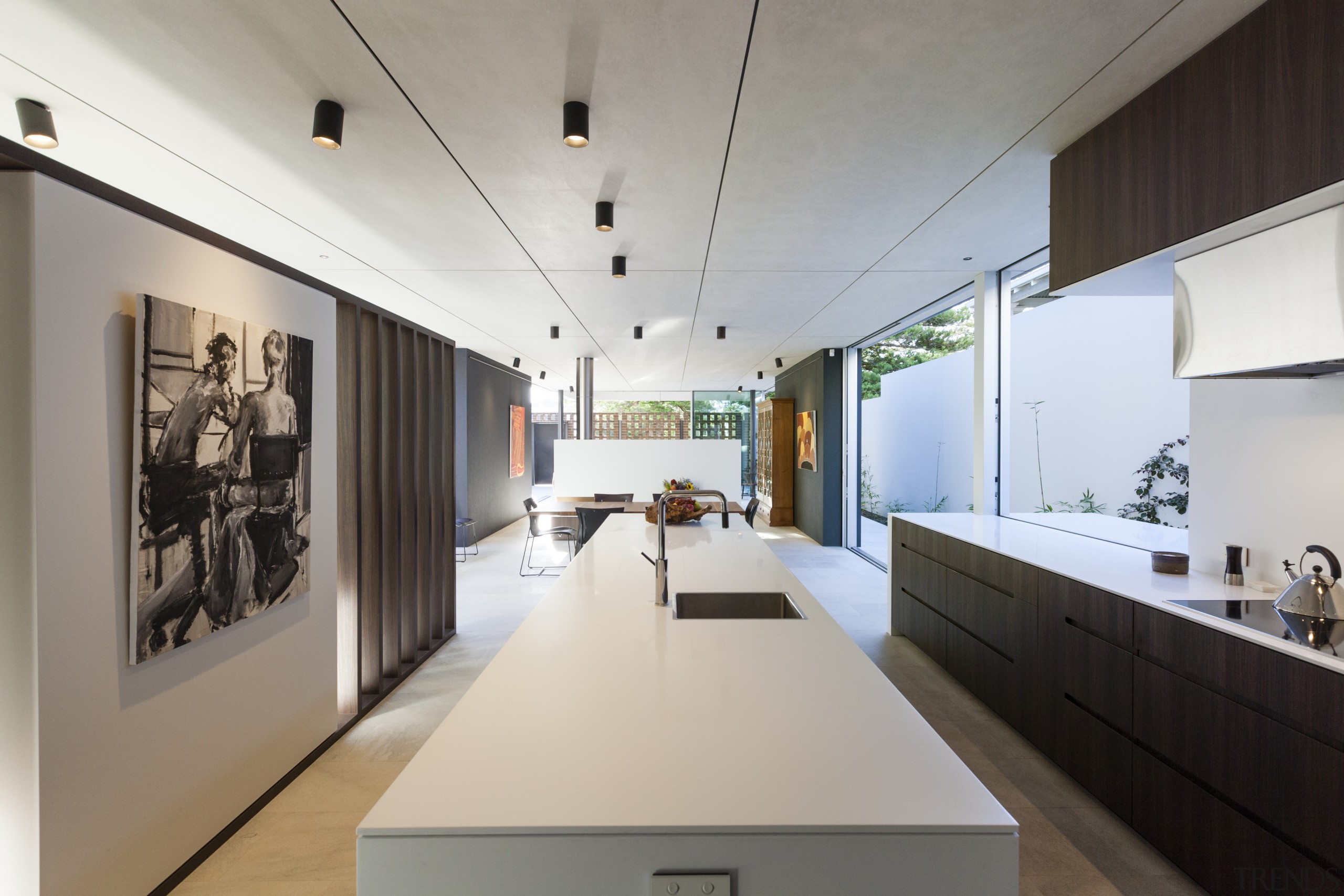 Line of sight – this kitchen by Mark architecture, exhibition, interior design, gray