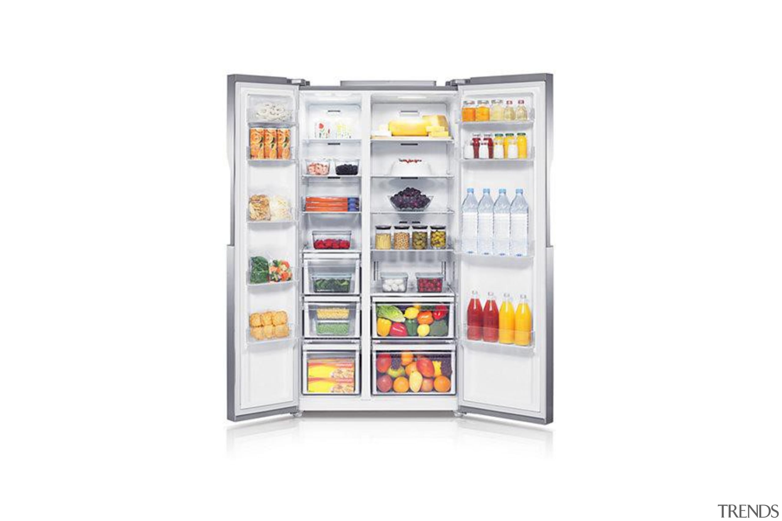 Refrigerator – Side By Side – SRS583NLSThe new home appliance, major appliance, product, product design, refrigerator, white