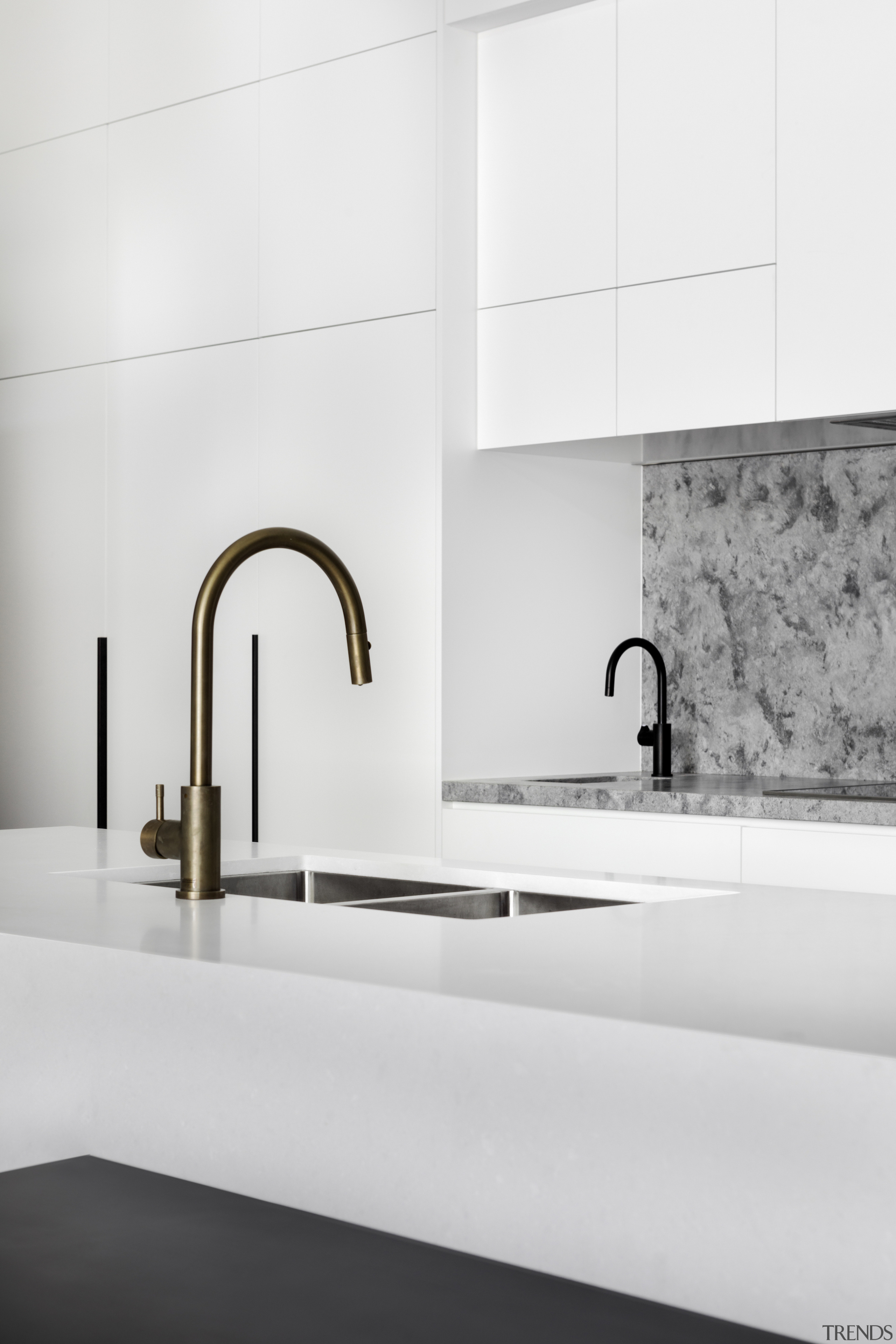 Contrasting tap finishes add to the personality of 