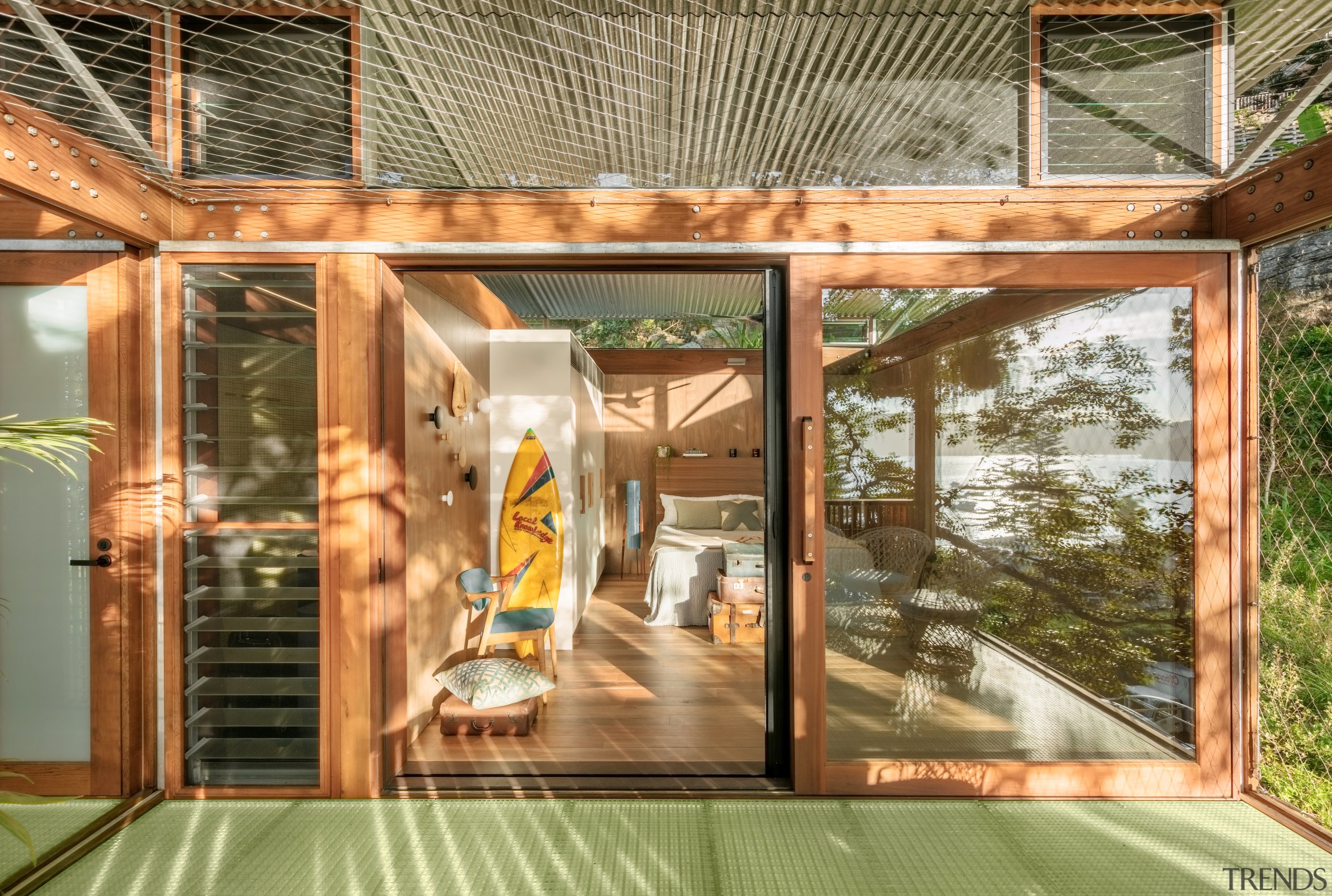 Master bedroom. Photography by Murray Fredericks. 