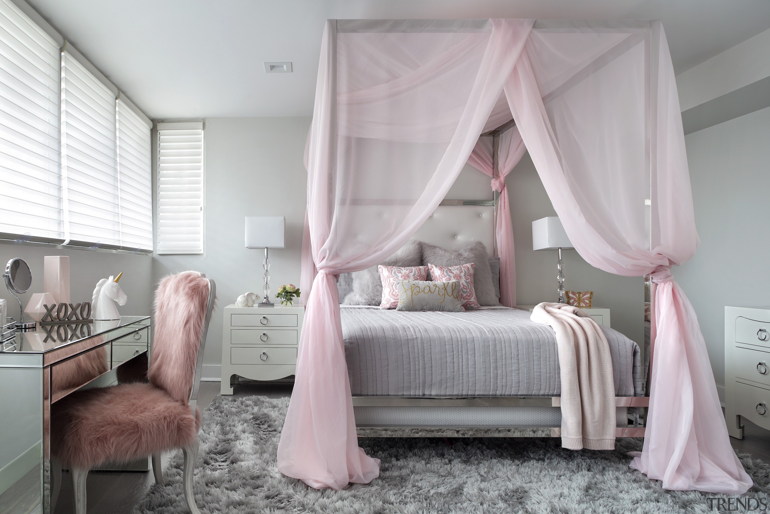 Pink tones and soft textures feature in this 