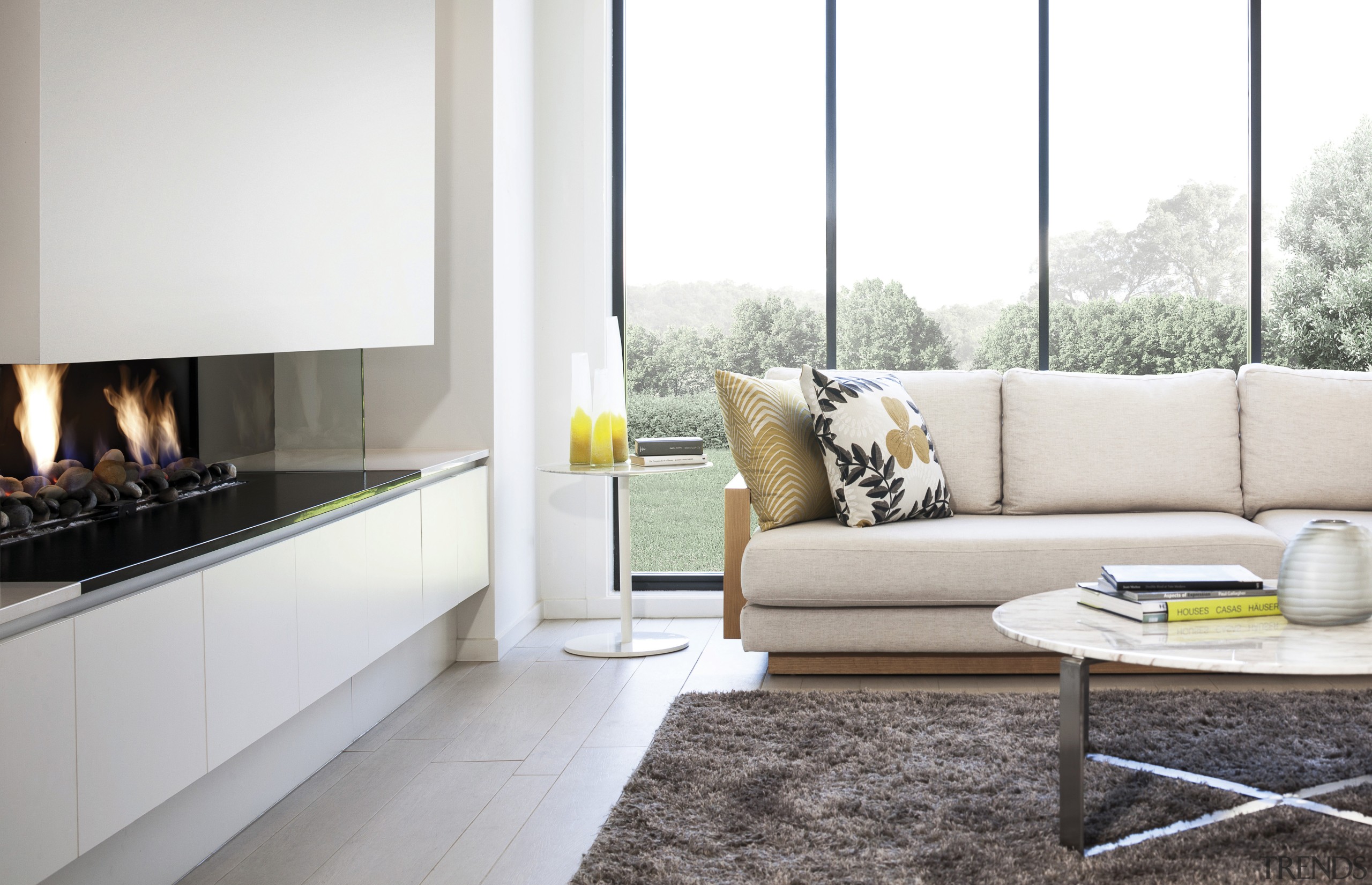 Winning recipe  Rawson Homes and celebrity chef coffee table, couch, floor, flooring, furniture, hearth, home, interior design, living room, table, window, white