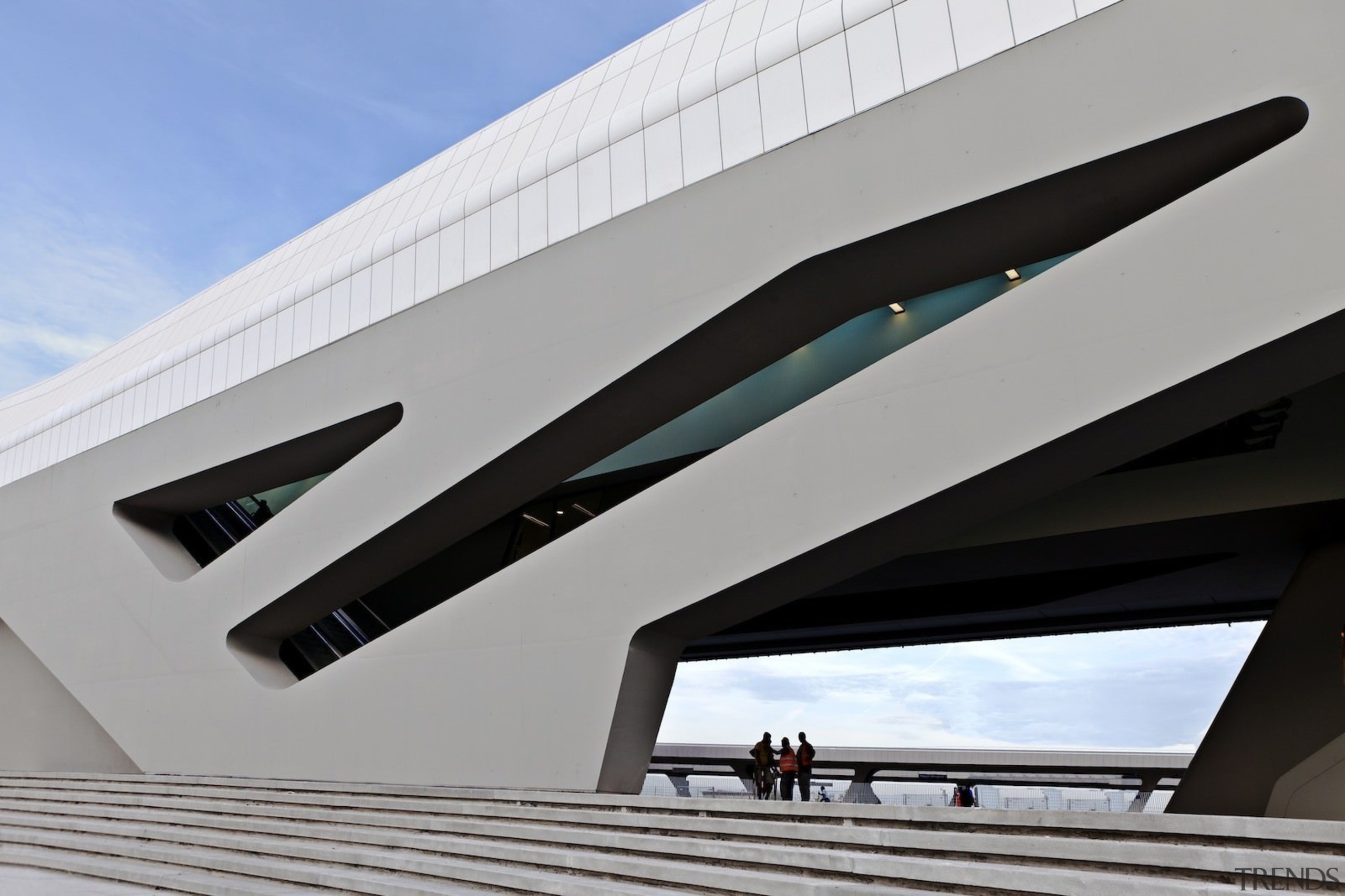 Architect: Zaha Hadid ArchitectsPhotography by Jacopo architecture, building, daylighting, daytime, facade, house, line, product design, sky, structure, gray