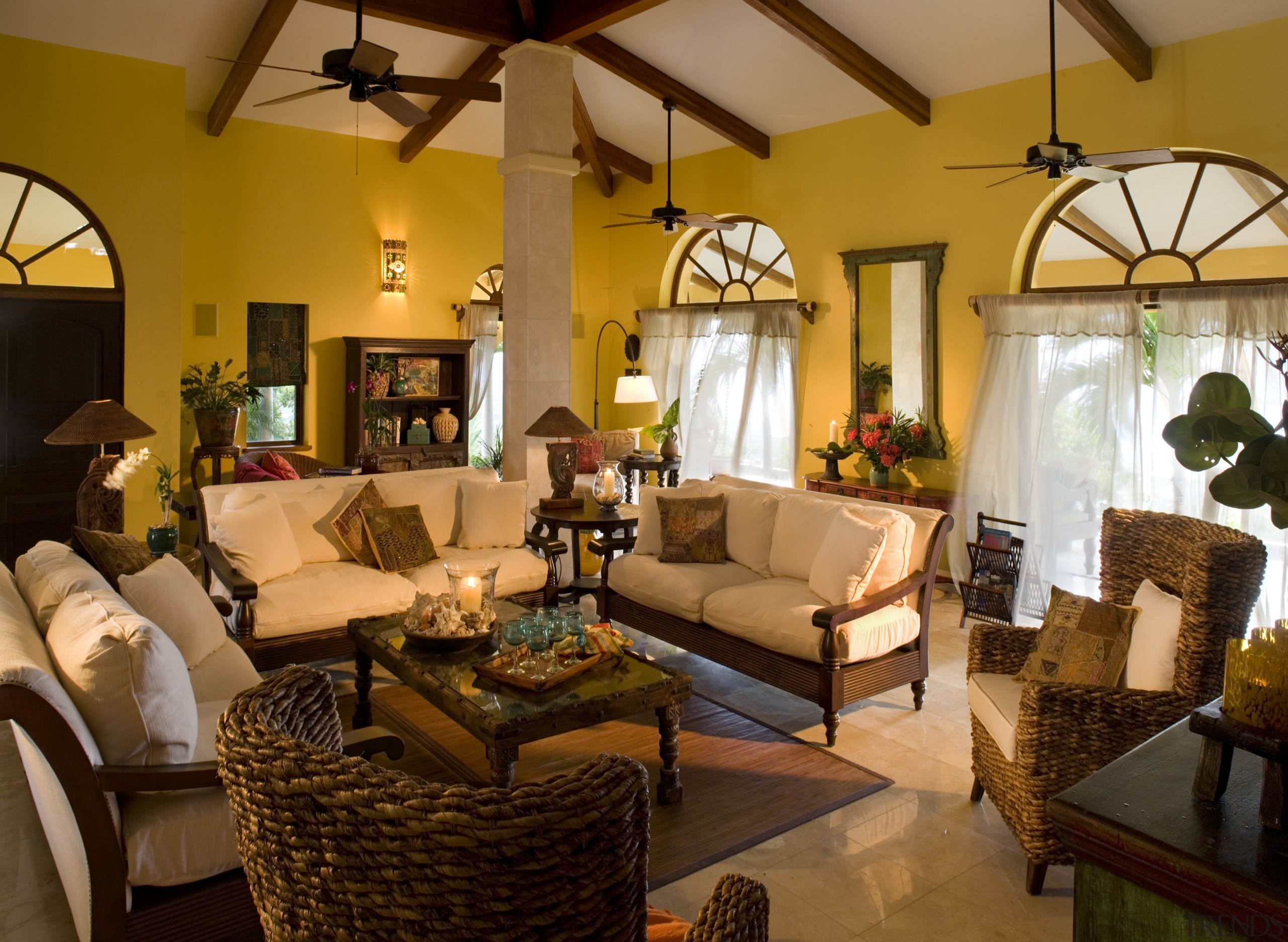 Interior view of main living room - Interior furniture, home, interior design, living room, real estate, room, brown, orange