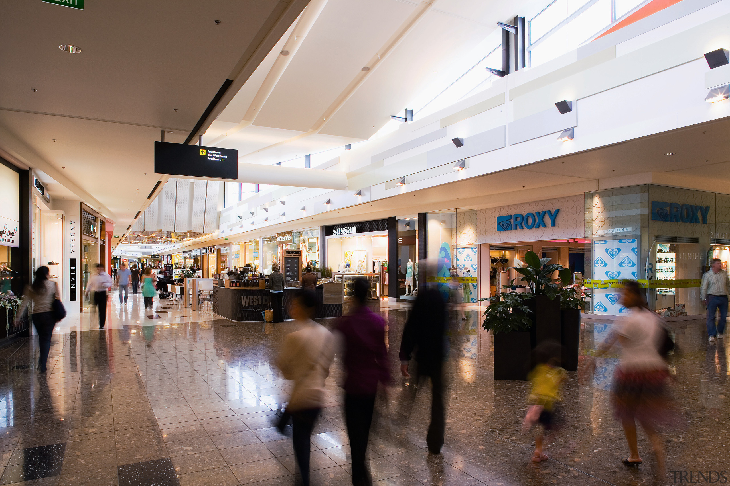 A view of the Sylvia Park shopping complex. retail, shopping, shopping mall, white, brown