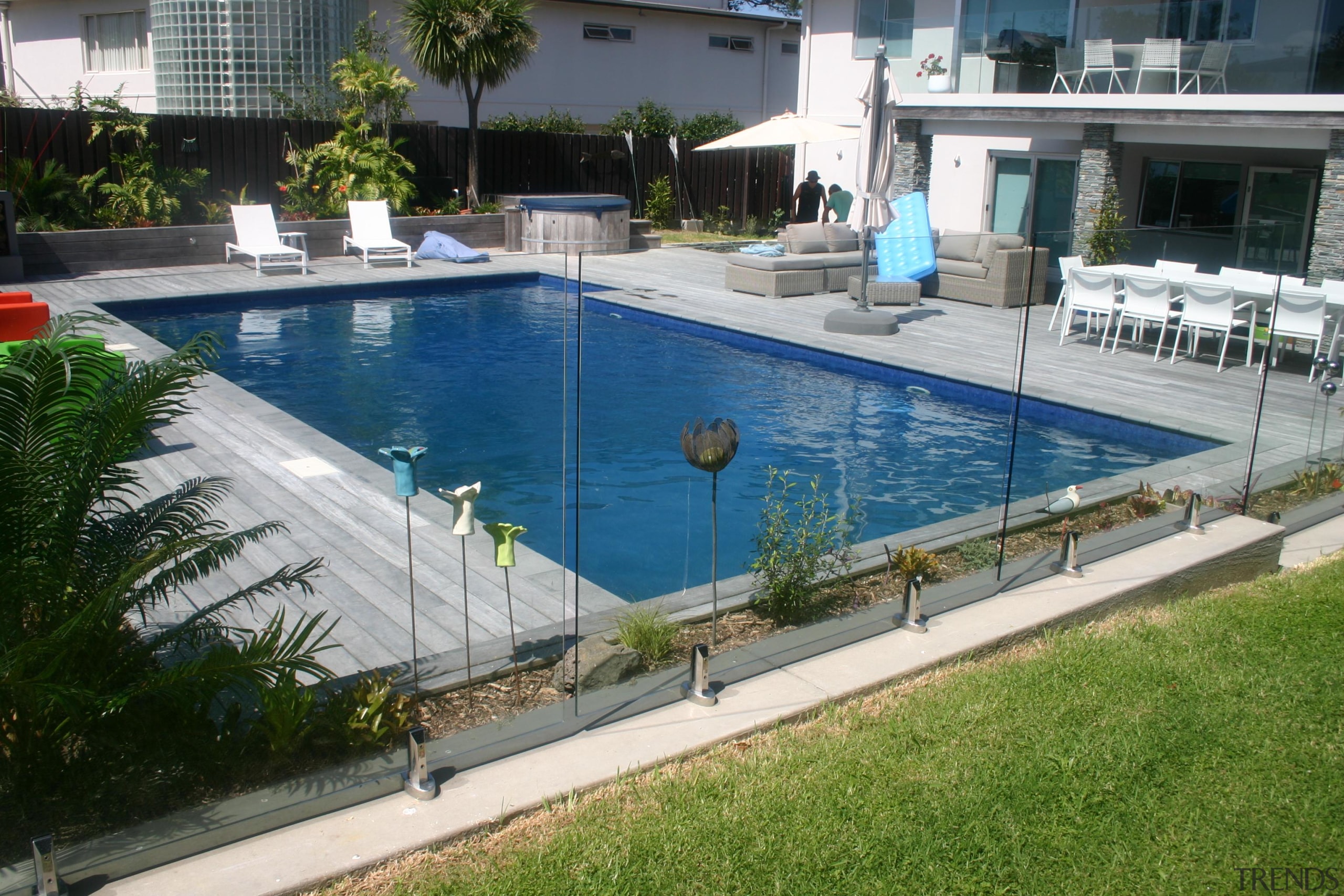 A Cascade Pool backyard oasis today. Behind the 