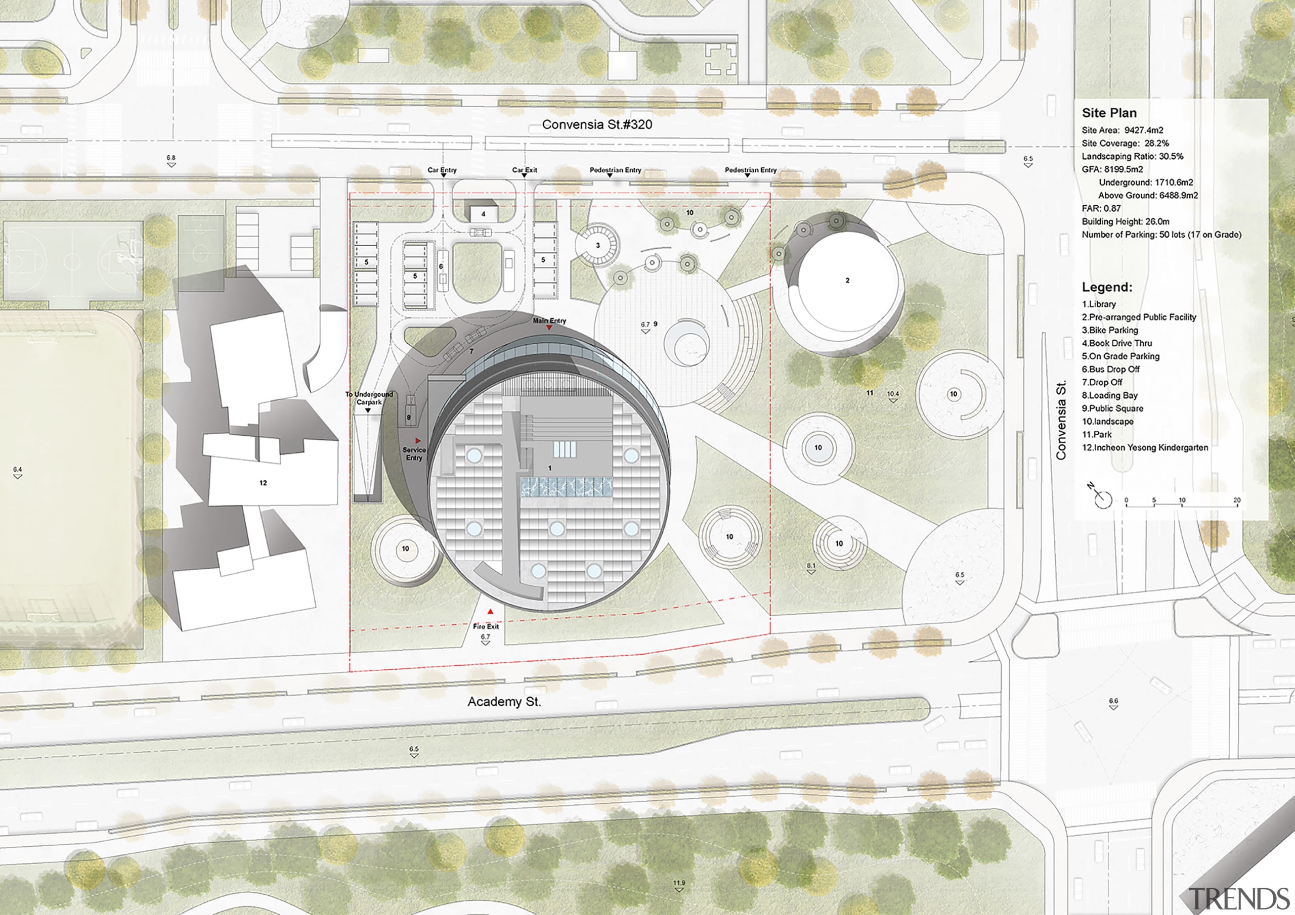 The site plan for the up-and-coming social reading 