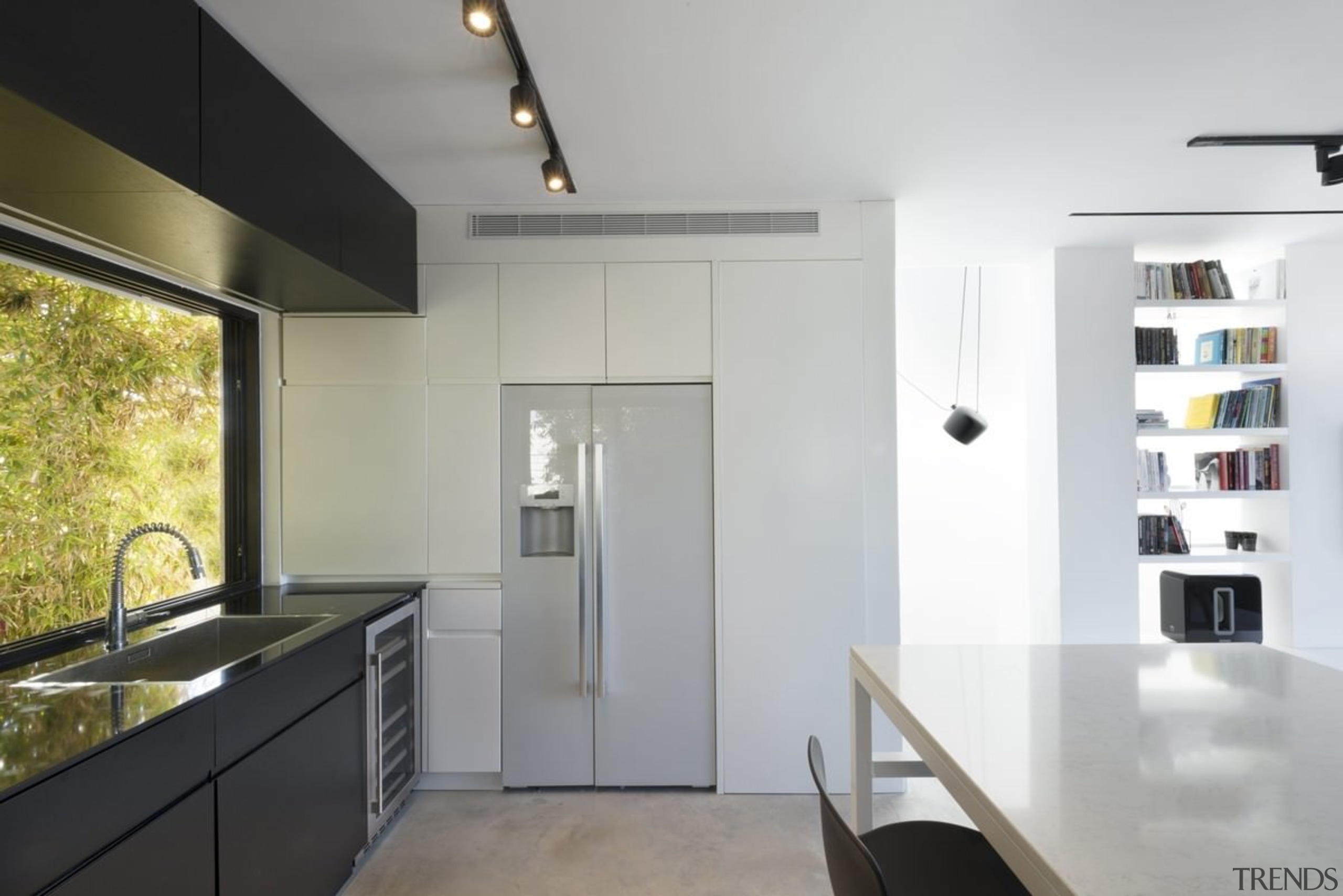 Another view of the kitchen - Another view architecture, countertop, floor, house, interior design, kitchen, real estate, gray, white