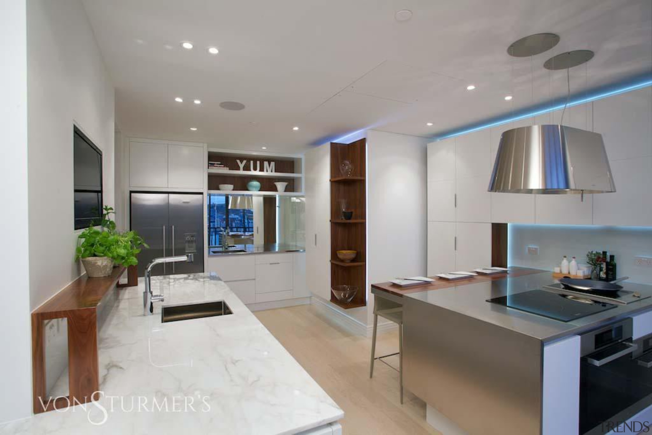 Downtown Penthouse Living - Downtown Penthouse Living - ceiling, countertop, interior design, kitchen, living room, property, real estate, gray