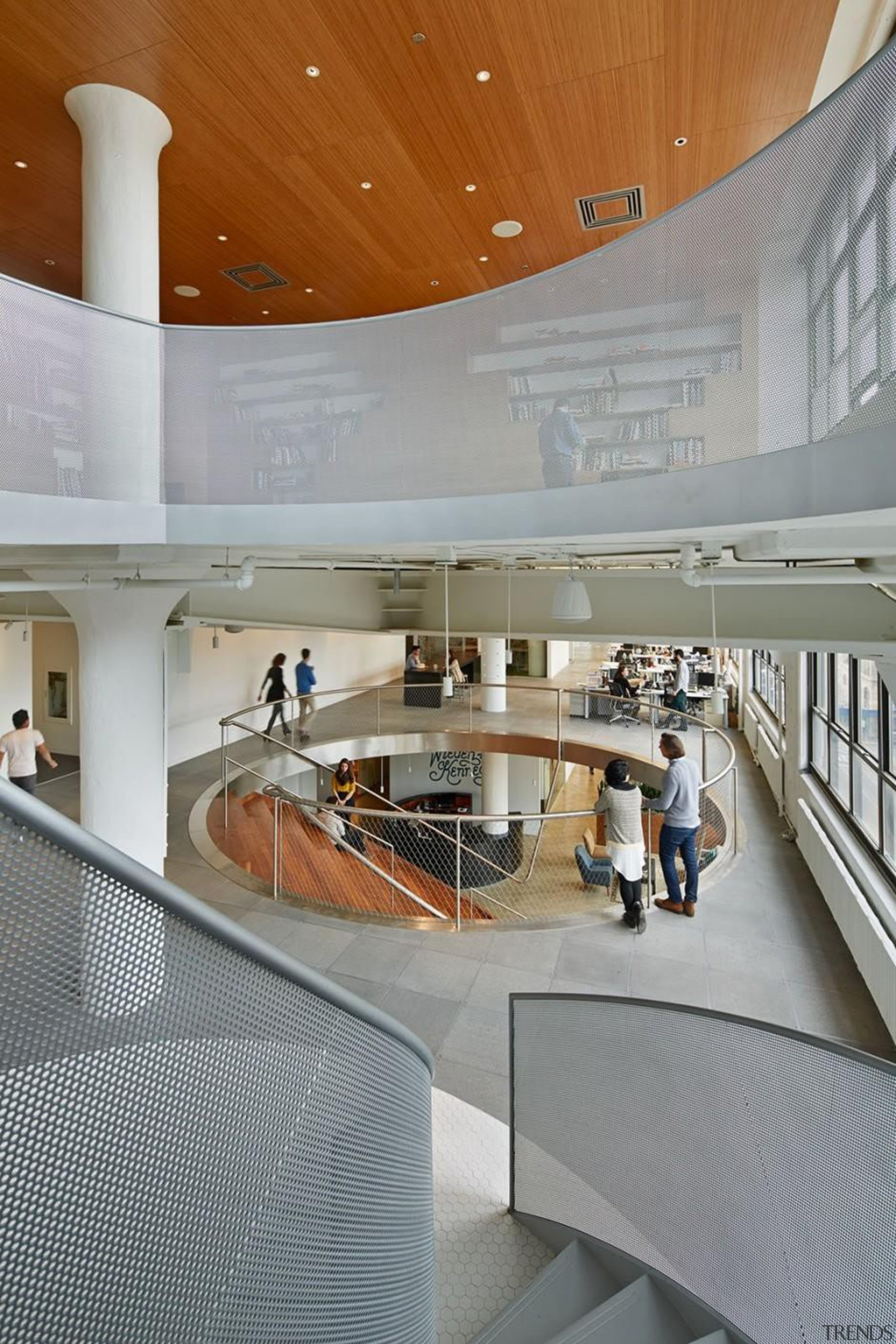 The design for renowned advertising agency Wieden+Kennedy moves architecture, ceiling, daylighting, interior design, gray