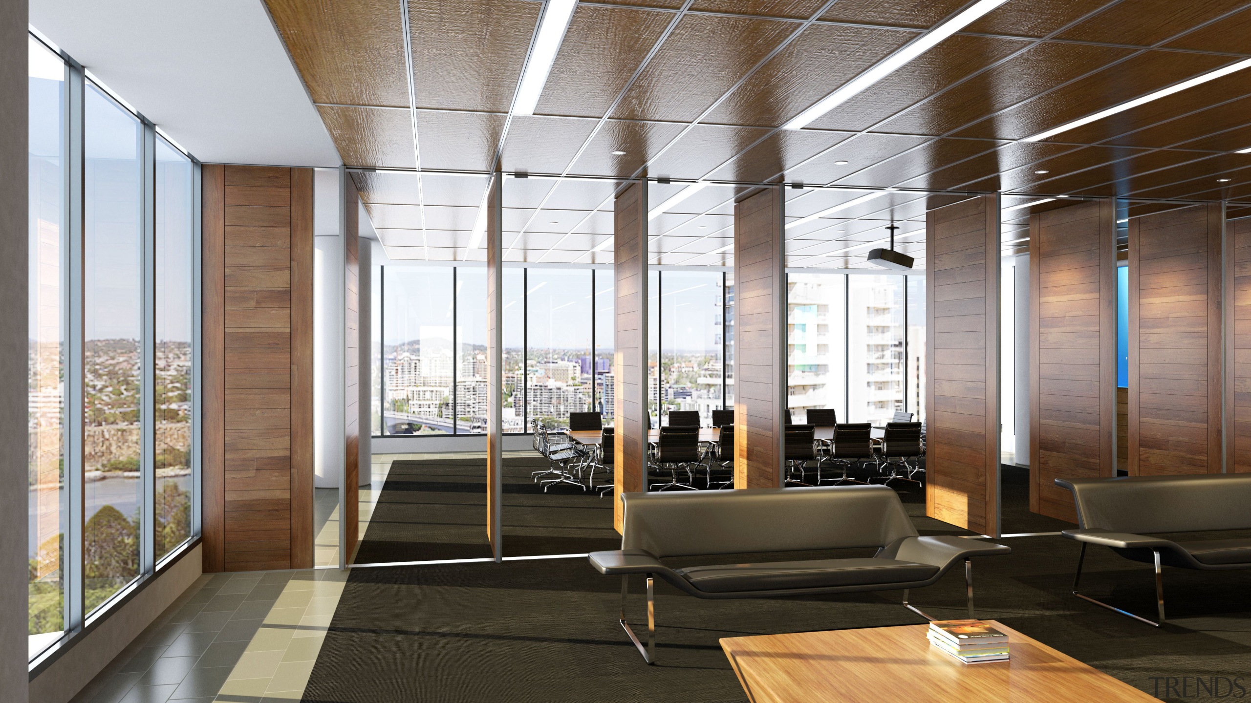 Interior view of the large open-plan office areas architecture, ceiling, floor, interior design, lobby, structure, white