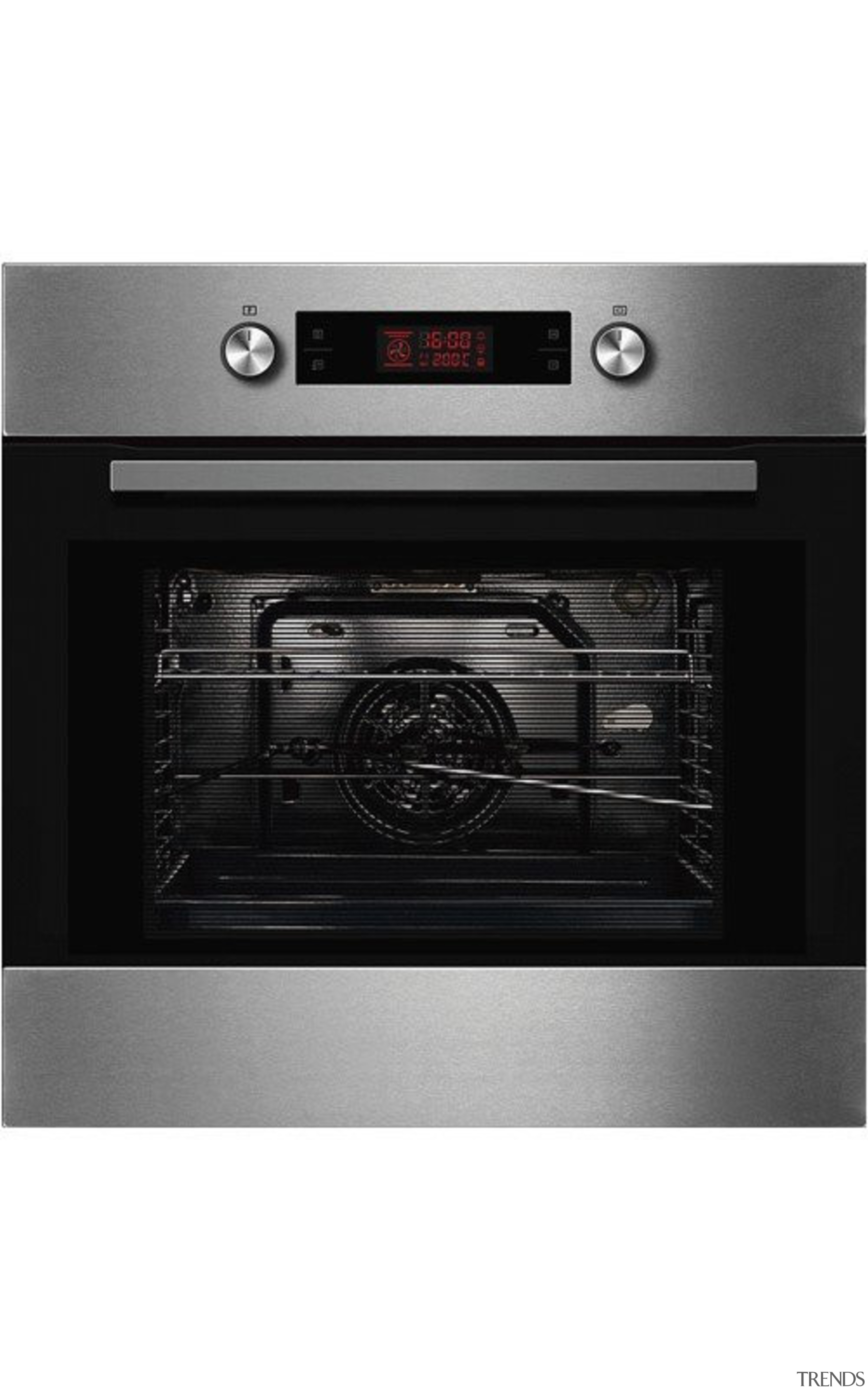 60cm 9 Function Wall OvenCavity : 65 L9 home appliance, kitchen appliance, multimedia, oven, product, toaster oven, white, black