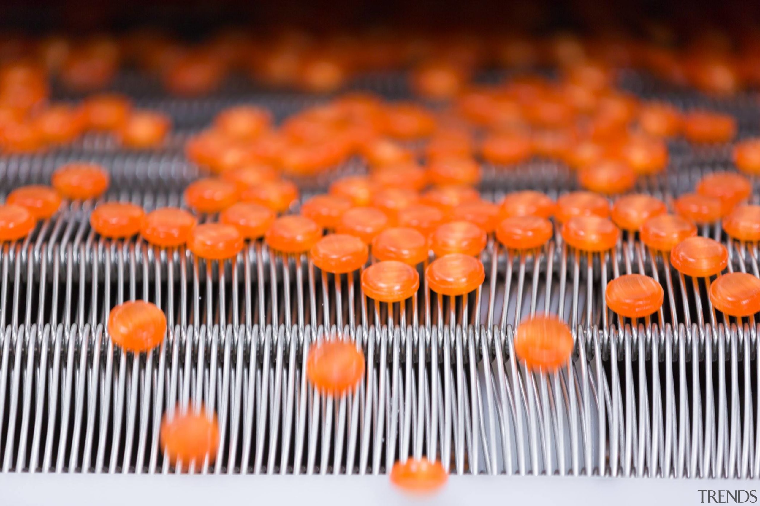 The lozenges produced by the factory - The orange, orange