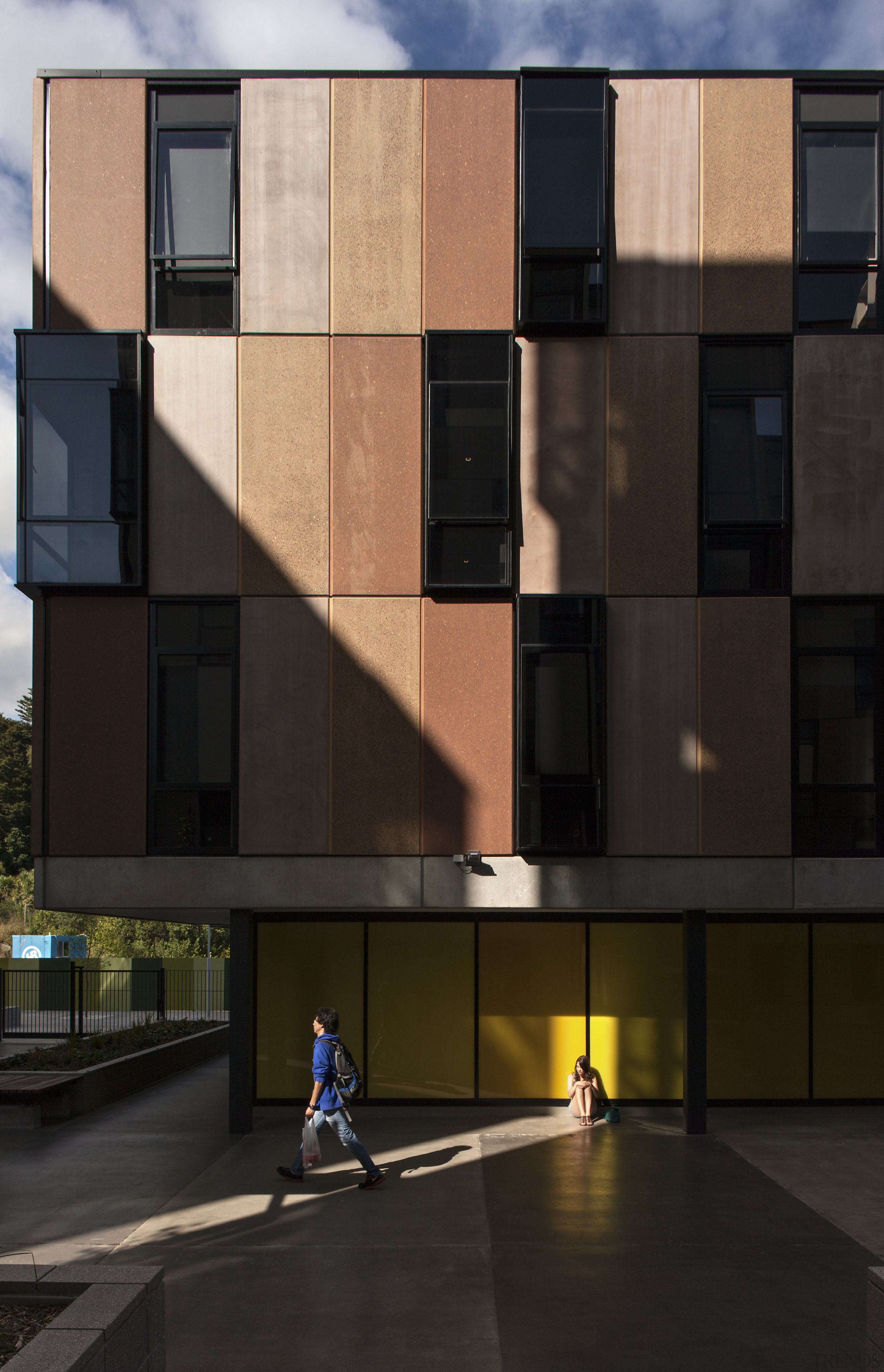 Carlaw Park Student Village in Auckland accommodates students apartment, architecture, building, condominium, facade, house, residential area, wall, window, black