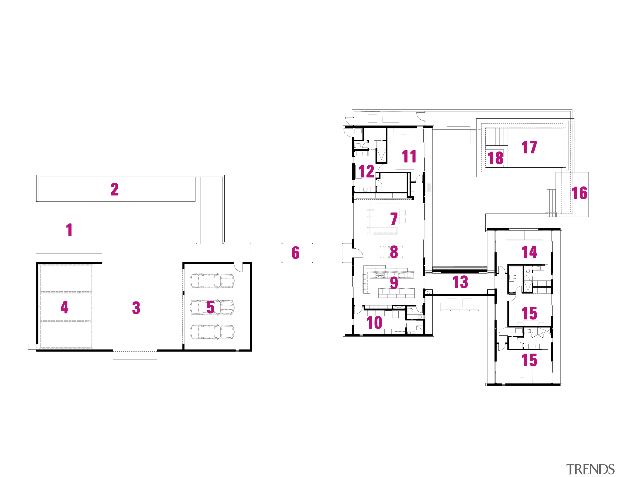 Legend to plans of desert house by Ibarra area, design, diagram, floor plan, line, plan, product, product design, text, white