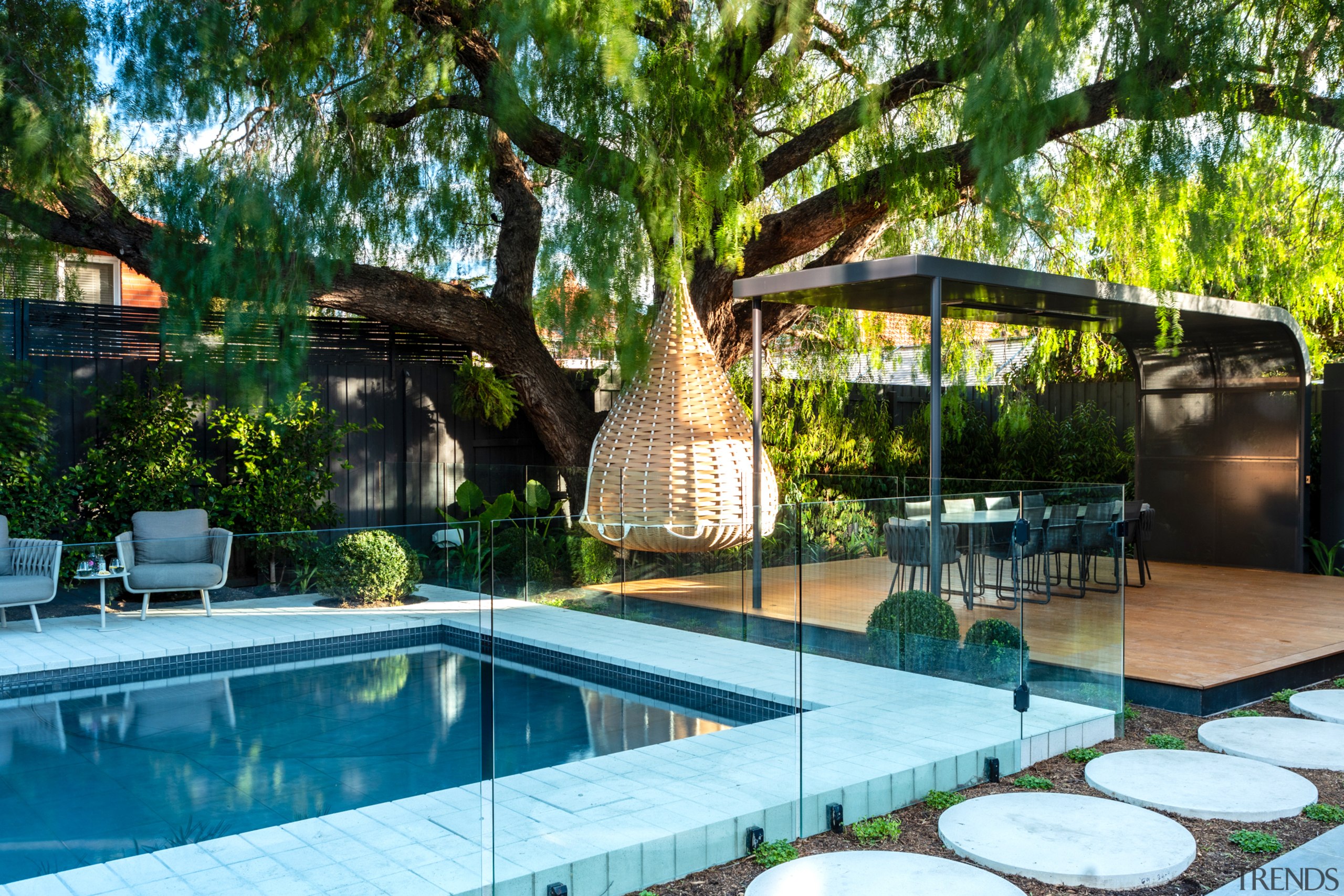 The gum tree underwent canopy reduction to lift 