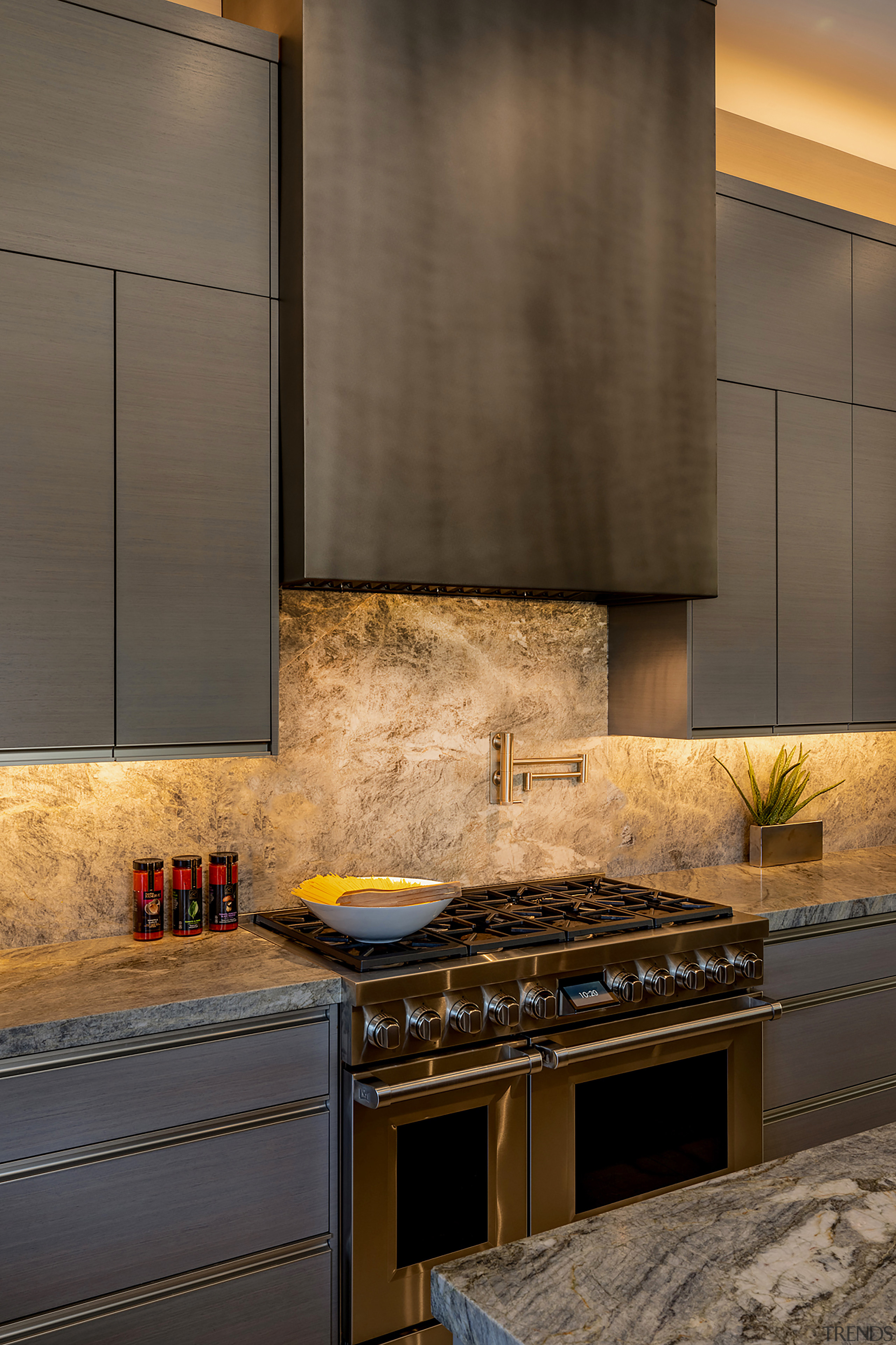 Custom cabinetry adds drama. - Mixing it up 