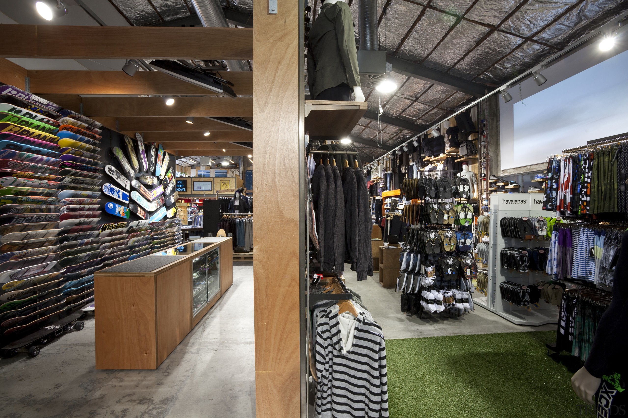 View of retail shop with interior and exterior interior design, retail, gray, brown, black