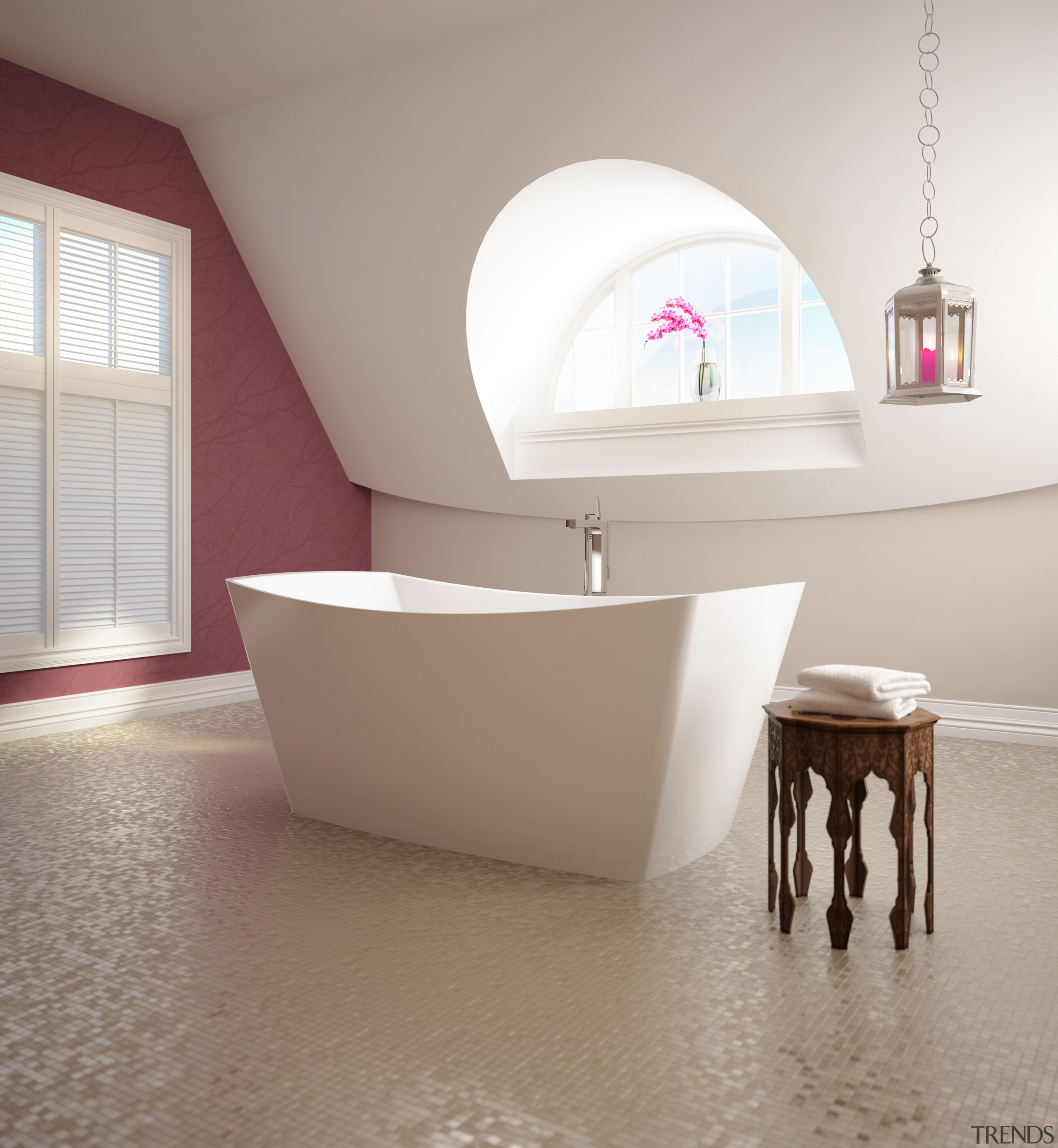 BainUltra Evanescence therapeutic bath has smooth flowing lines bathroom, bathroom sink, ceramic, floor, flooring, interior design, plumbing fixture, product, product design, room, sink, tap, tile, gray