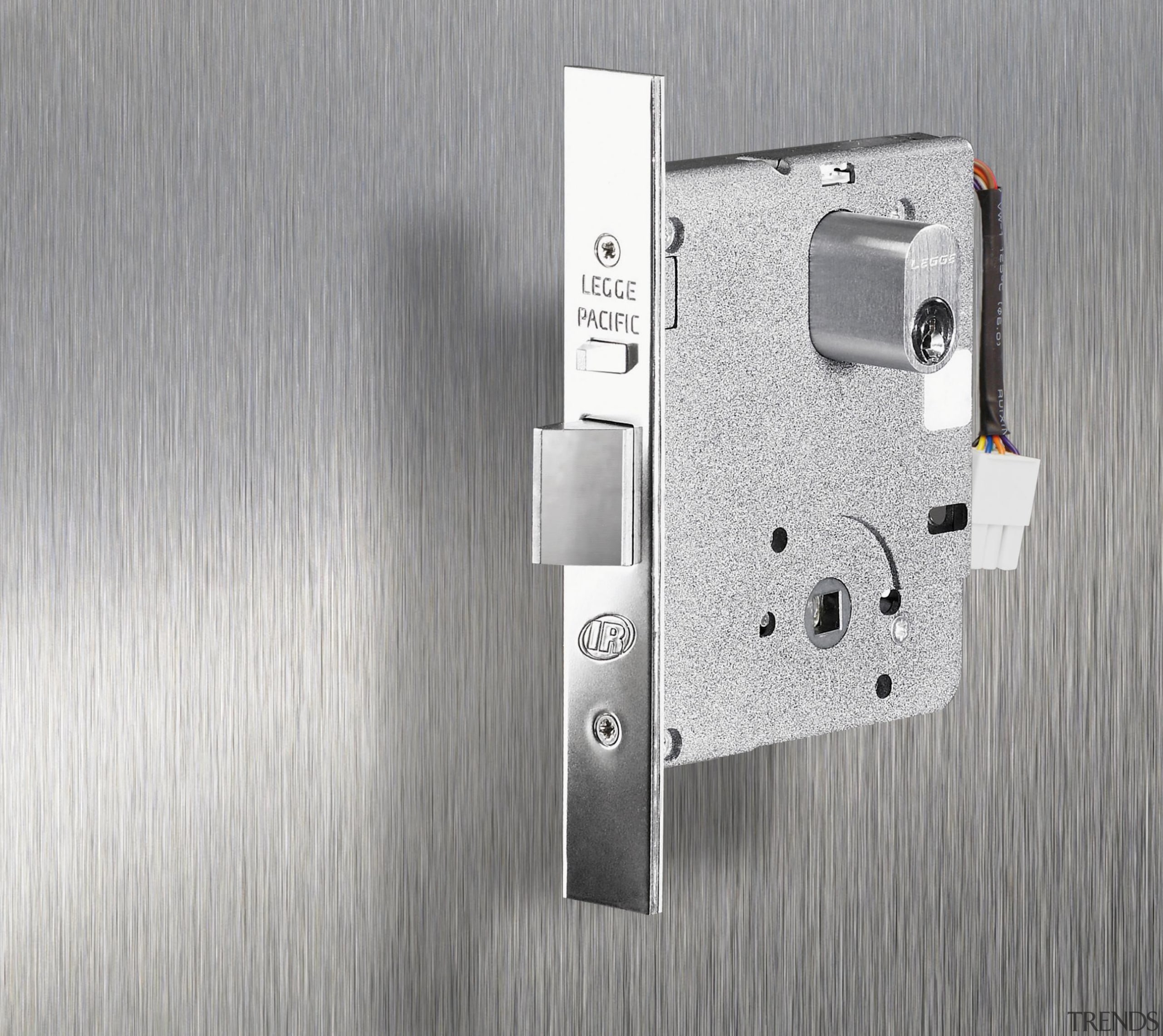 Legge 990MFE Series Electric Lock. Chrome Plate or hardware, hardware accessory, hinge, lock, product, product design, gray