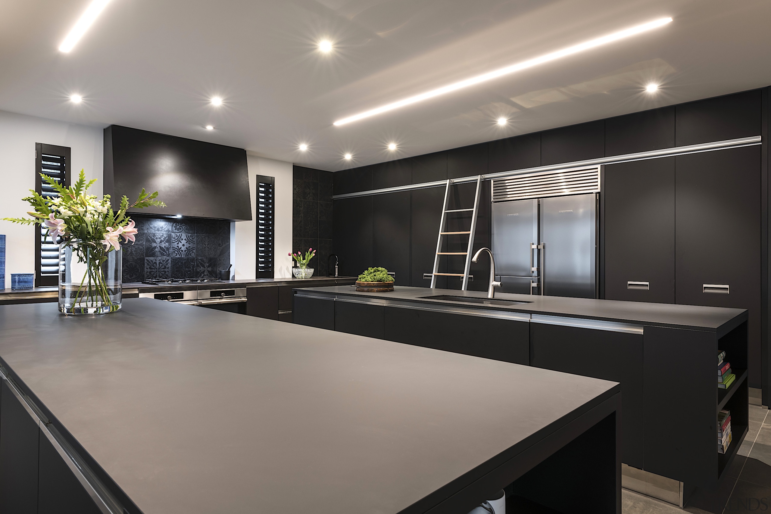 Steely tones were the order of the day gray, black