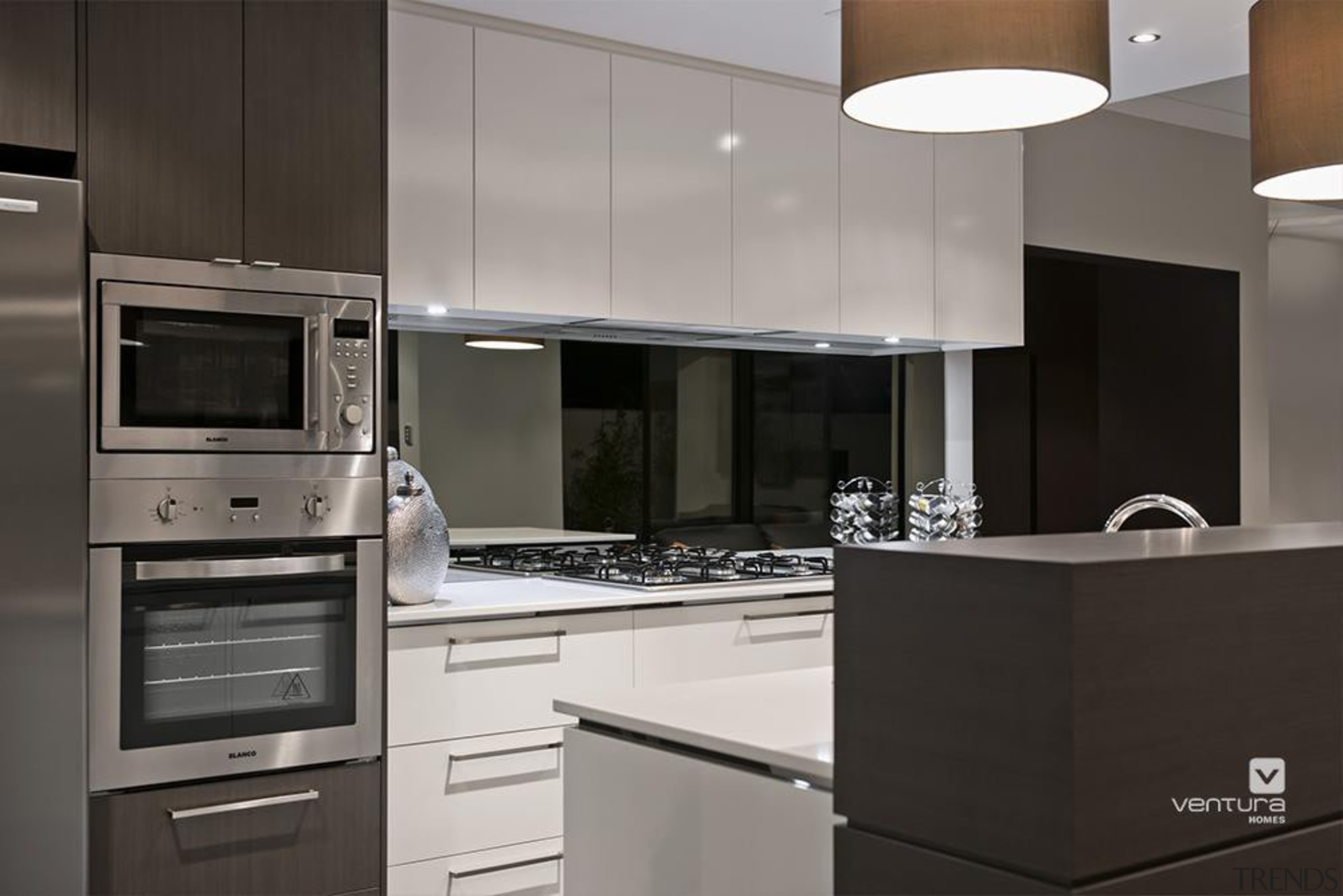 Kitchen design. - The Providence Display Home - cabinetry, countertop, cuisine classique, home appliance, interior design, kitchen, kitchen appliance, kitchen stove, major appliance, product design, gray, black