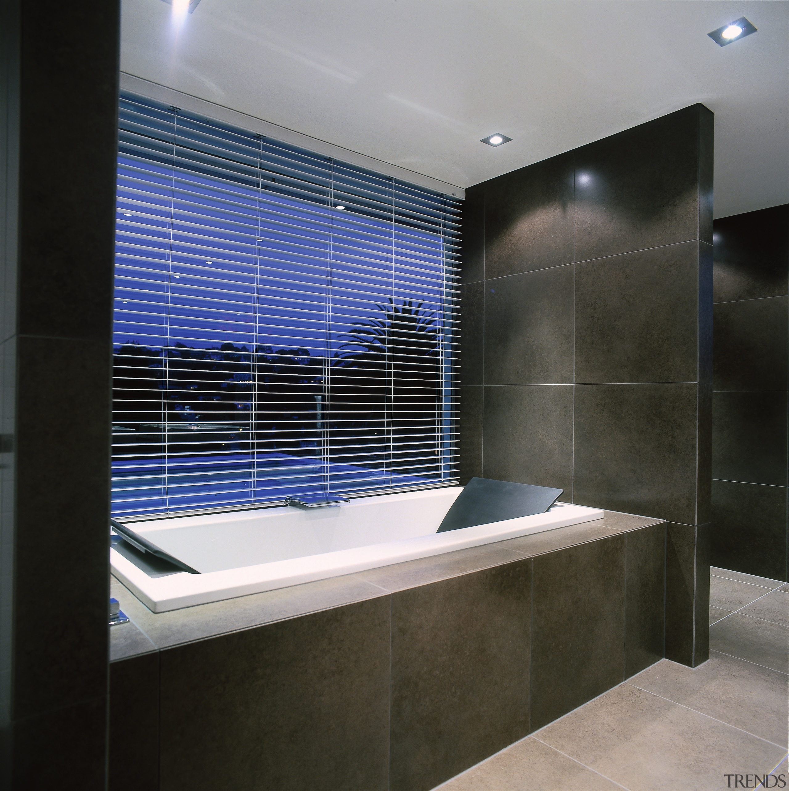 Image of a bathroom featuring plumbing work. - architecture, bathroom, daylighting, glass, interior design, tile, black, gray