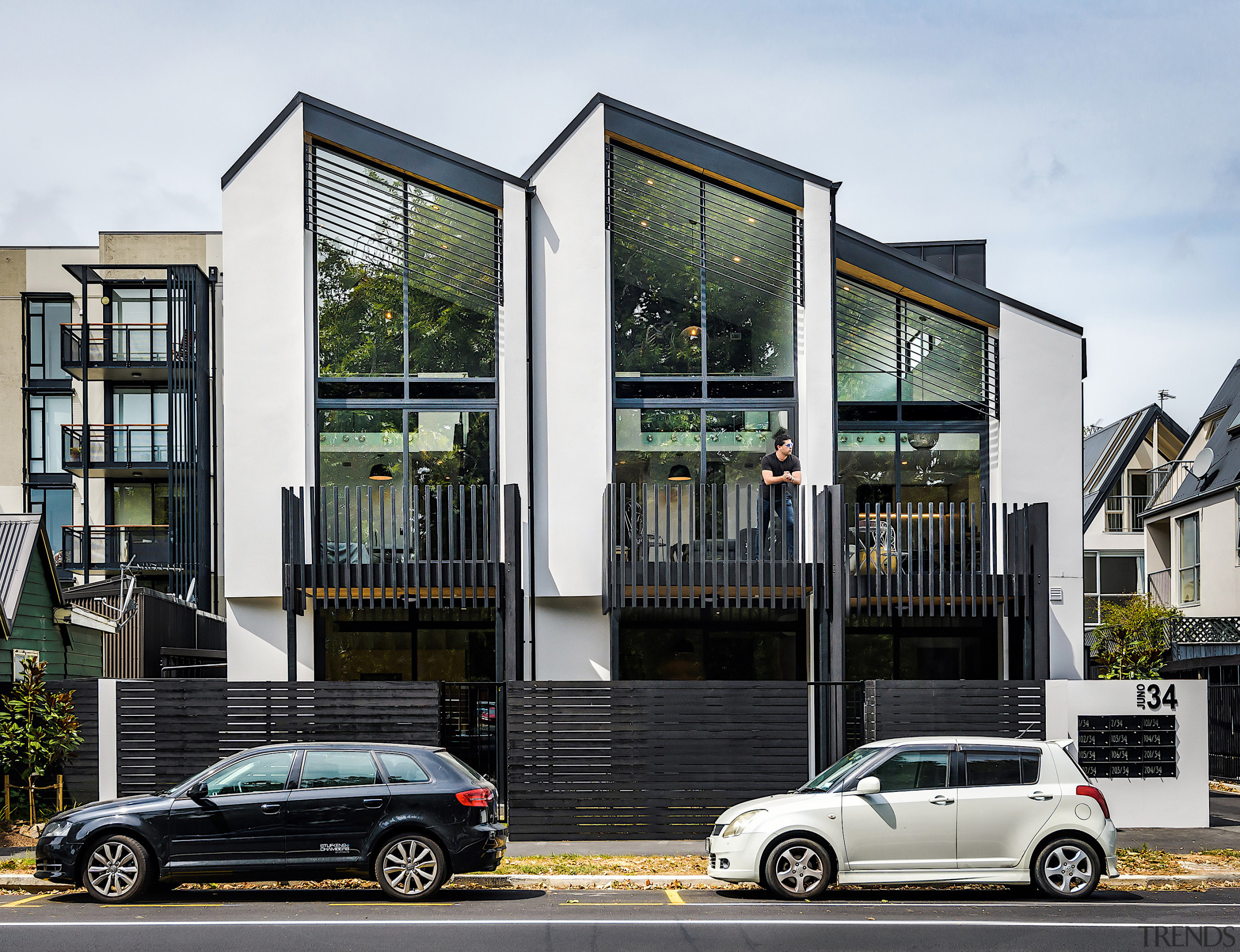 The offset gables to the street façade reflect 