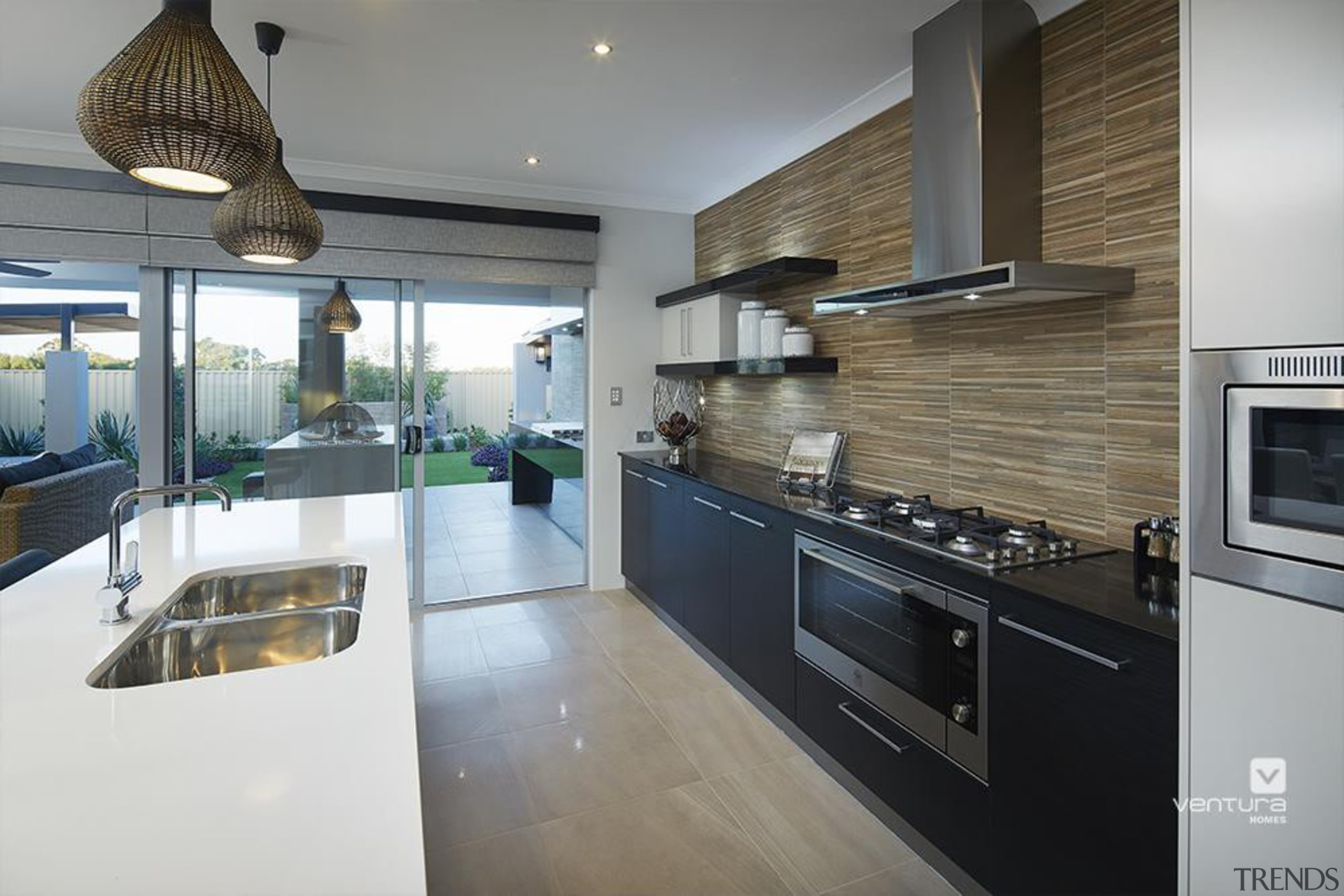 Kitchen design. - The Sanctuary Display Home - countertop, interior design, kitchen, real estate, gray