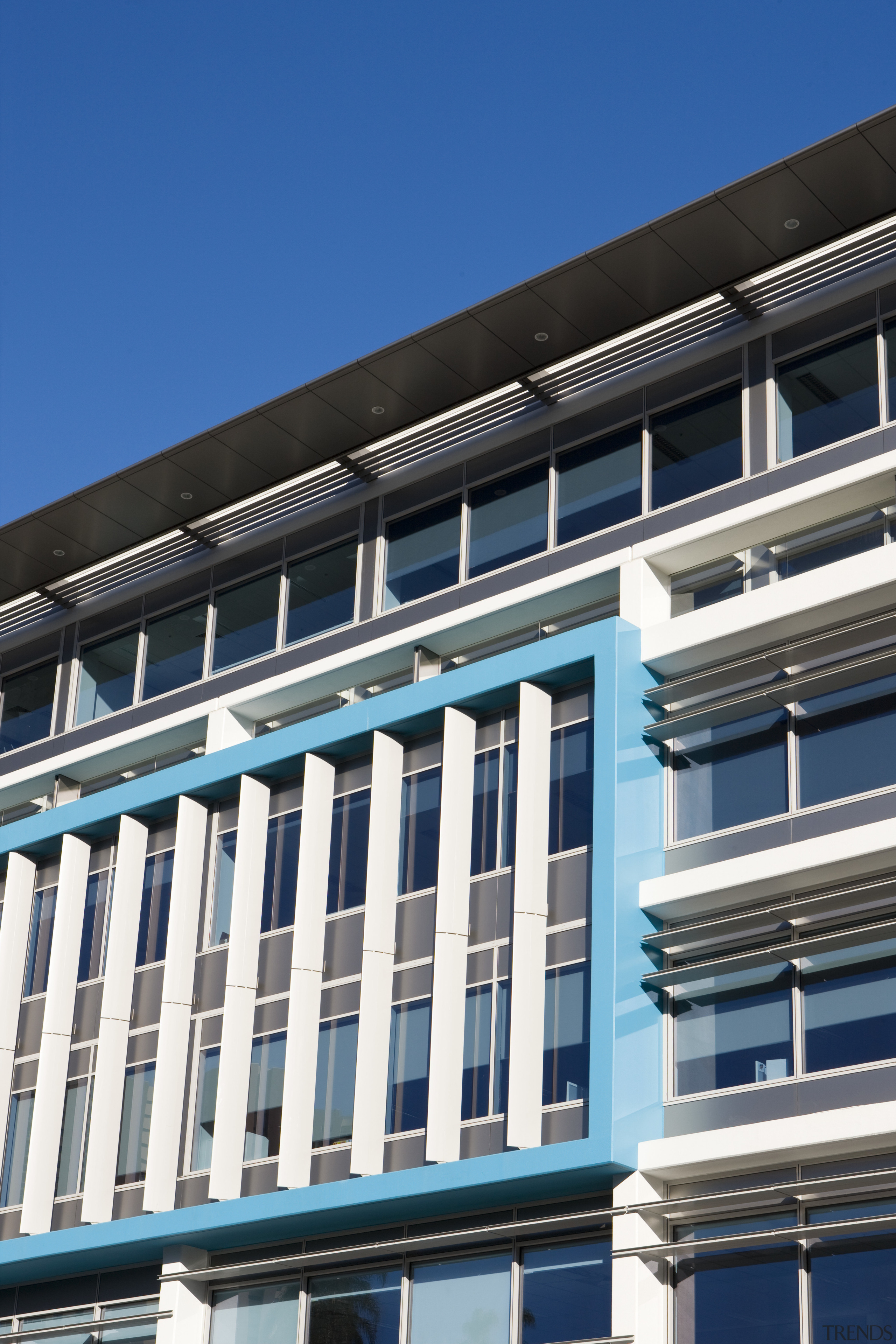 Image of the Centenary Square offices in Brisbane apartment, architecture, building, city, commercial building, condominium, corporate headquarters, daytime, facade, headquarters, house, landmark, line, metropolis, metropolitan area, real estate, residential area, sky, structure, urban area, window, blue