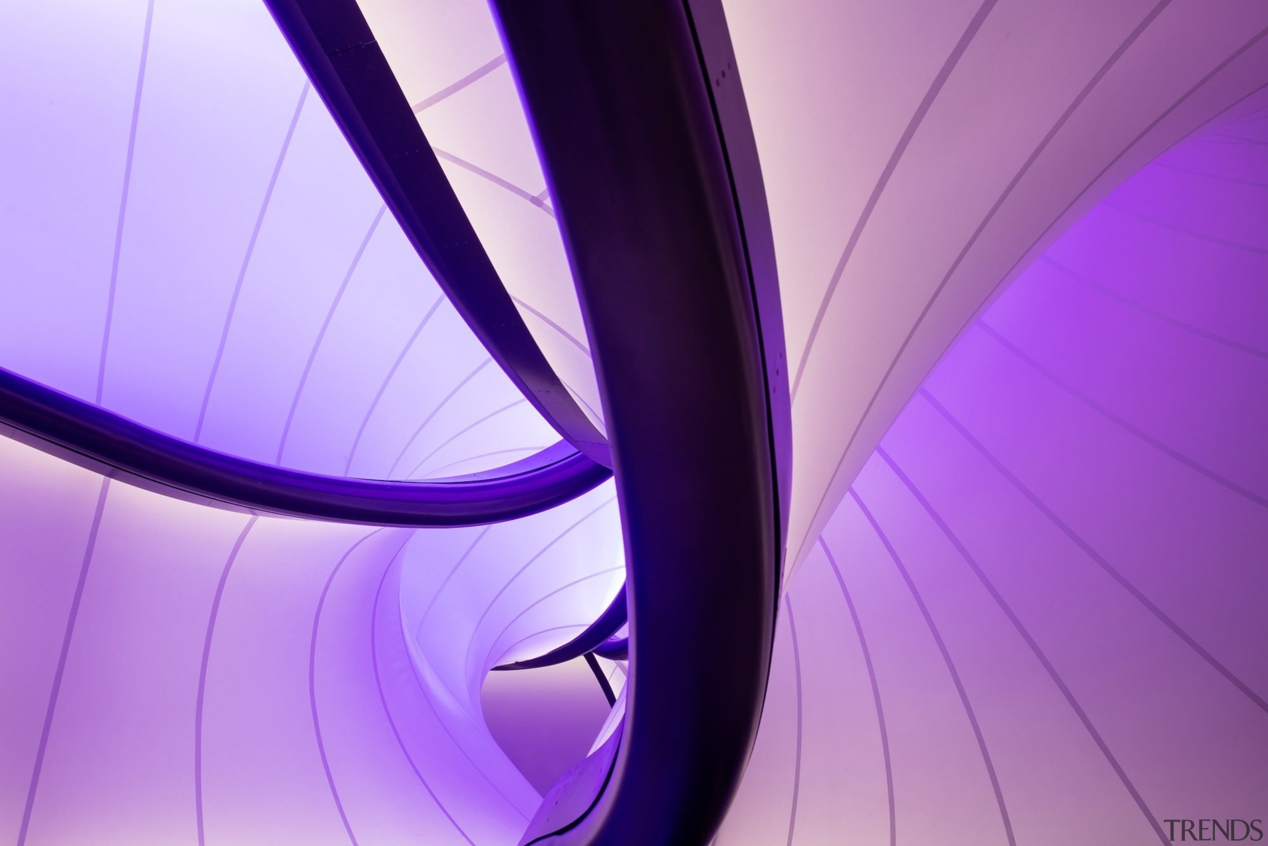 Zaha Hadid – Mathematics: The Winton Gallery – blue, computer wallpaper, graphics, light, line, magenta, pink, product design, purple, violet, purple