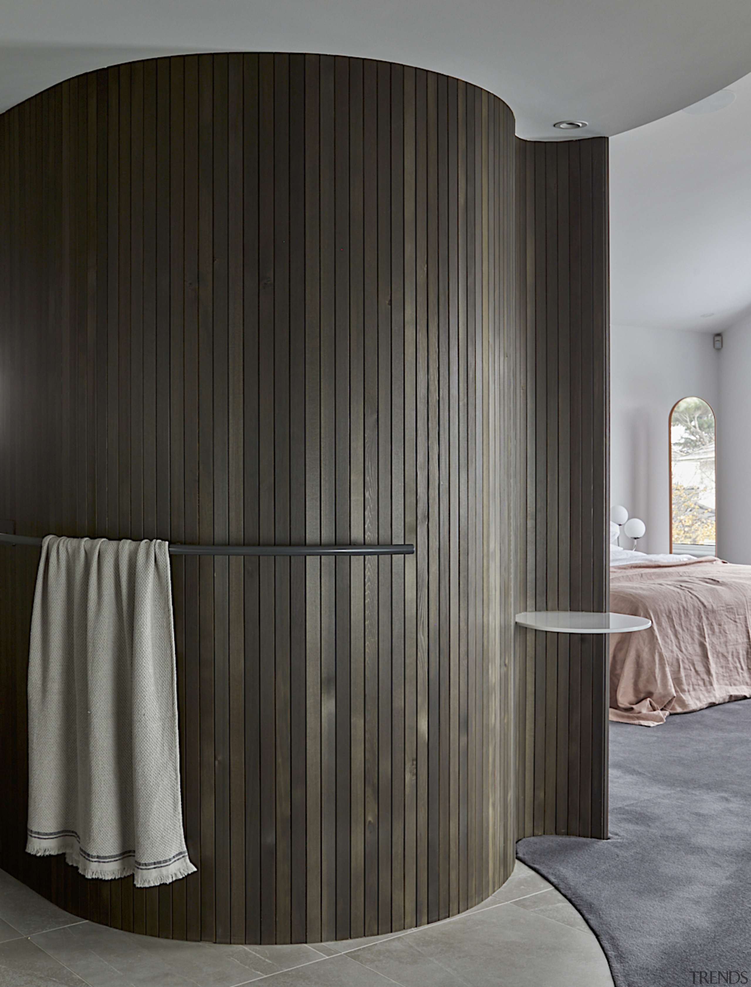 The timber clad sauna right next to the 