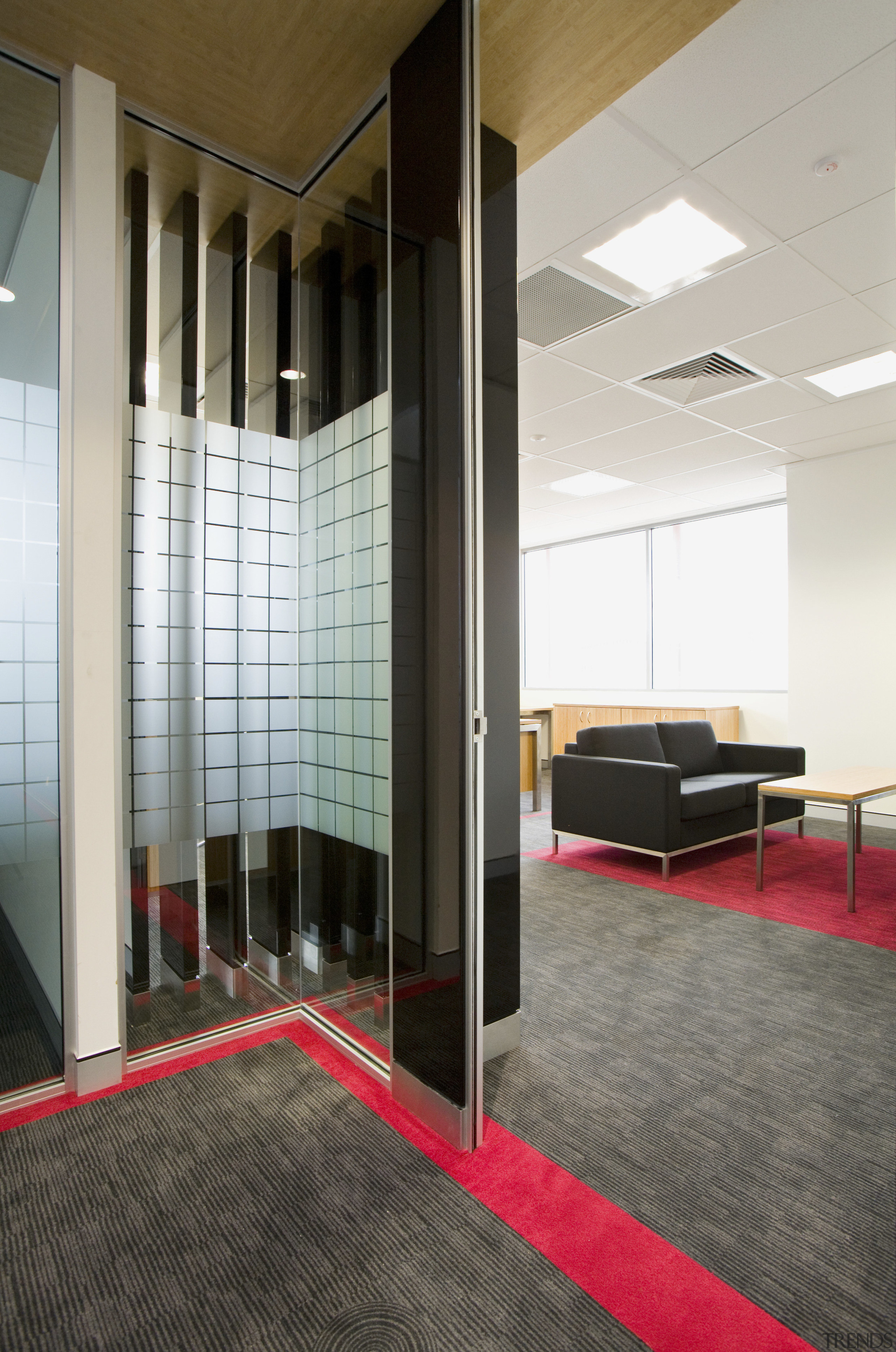 Interior view of offices where s360 did the architecture, ceiling, door, floor, flooring, glass, interior design, wall, white