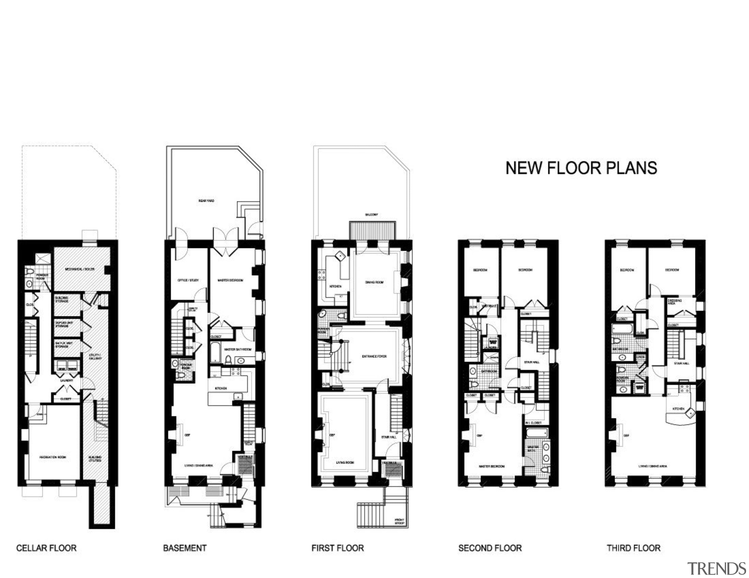 This house was remodeled by Architect Brian J. black and white, design, diagram, drawing, floor plan, font, line, monochrome, plan, product design, structure, text, white