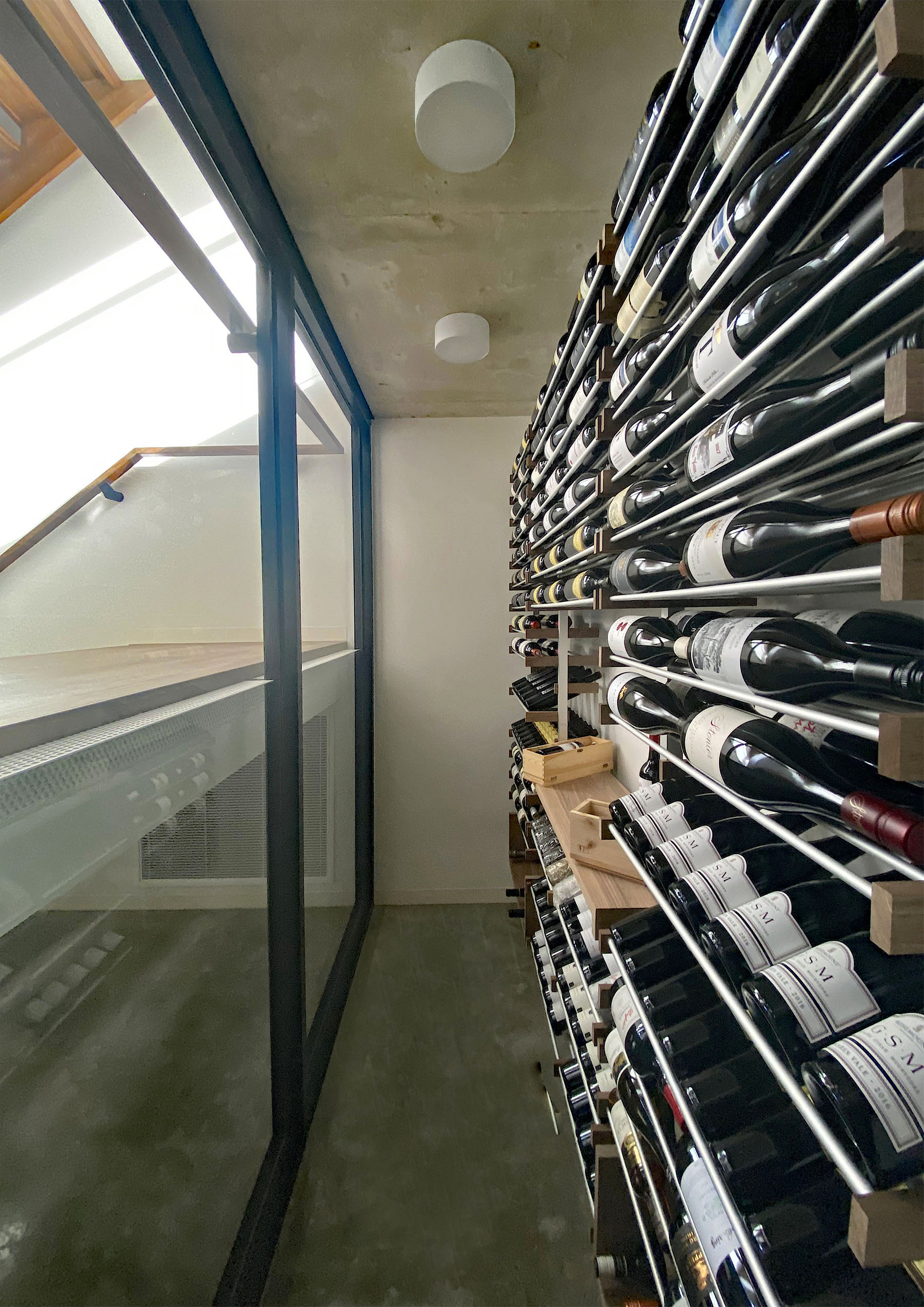 Basement level wine cellar. - Under the spreading 