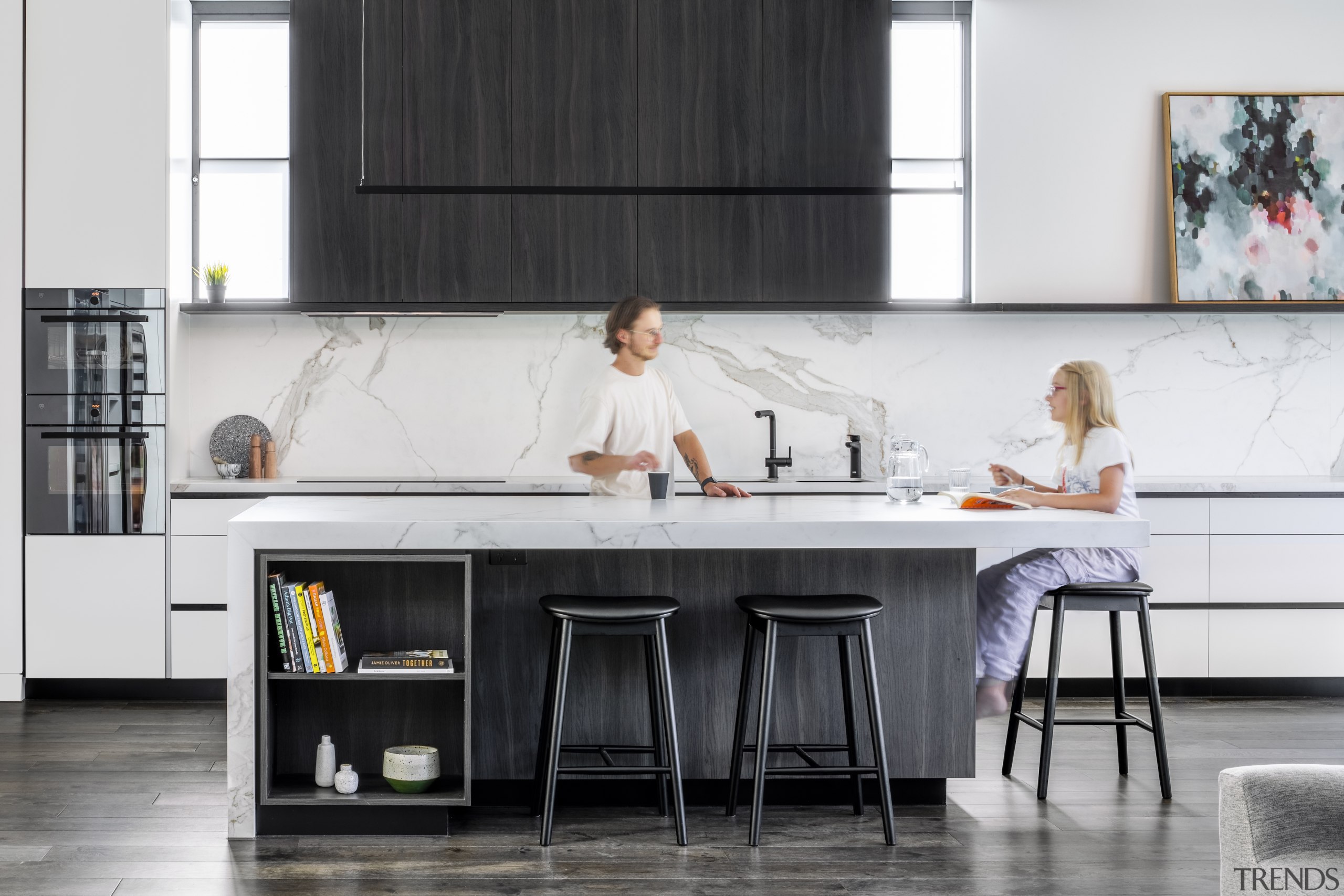 A striking feature of the kitchen is the 