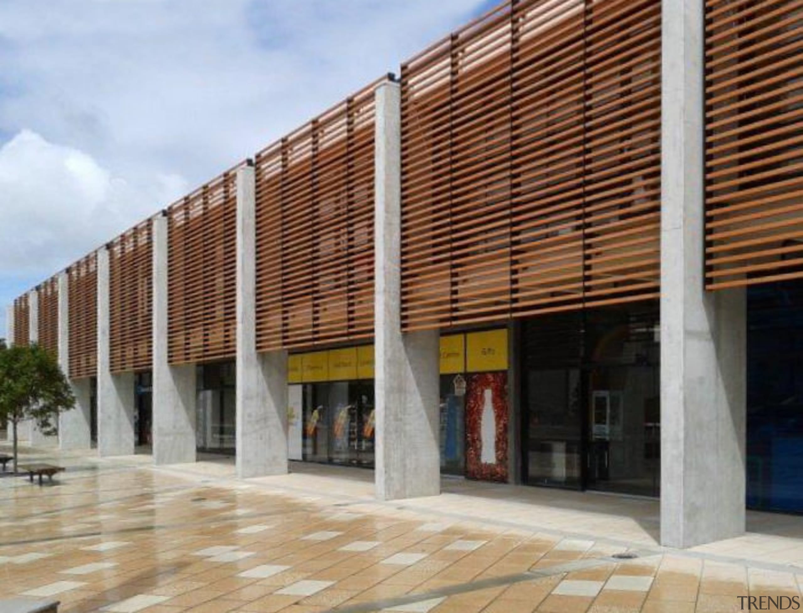 Miller Design was responsible for the fabrication and architecture, building, commercial building, facade, property, real estate, structure, brown, gray