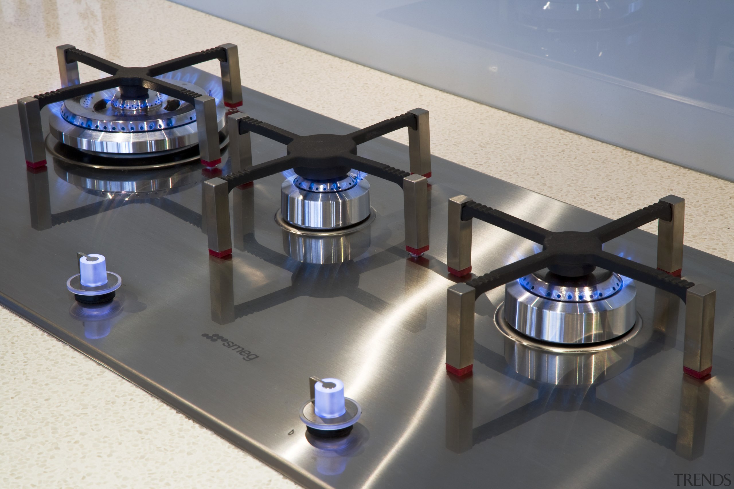 View of Smeg cooktop available from Applico. - product, product design, technology, gray, black