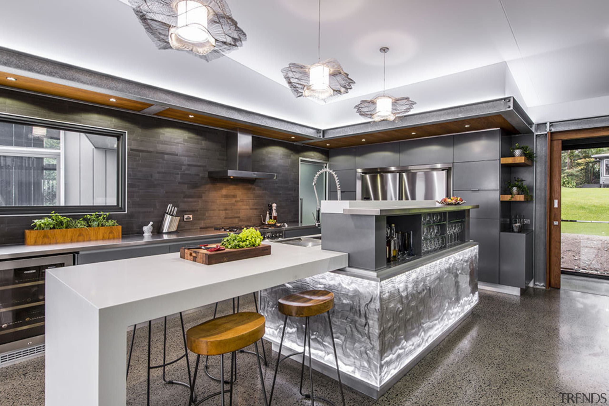 Finalist: TIDA International Kitchen of the YearWinner: HIA countertop, interior design, kitchen, real estate, gray, white