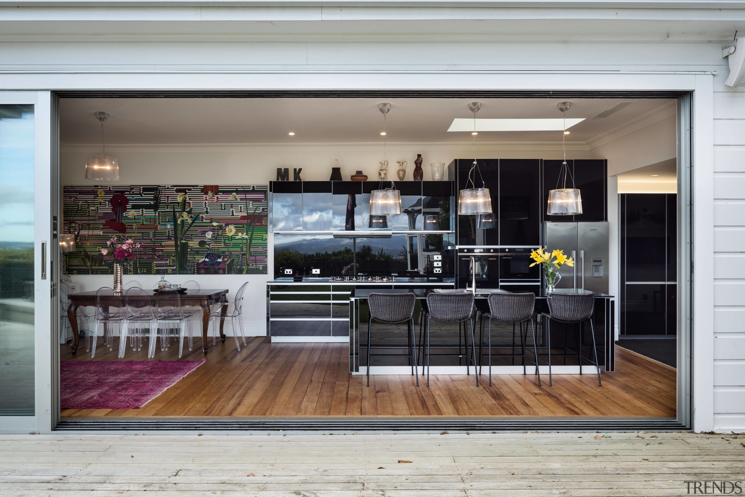 Inside out  this kitchen sits directly opposite interior design, kitchen, gray