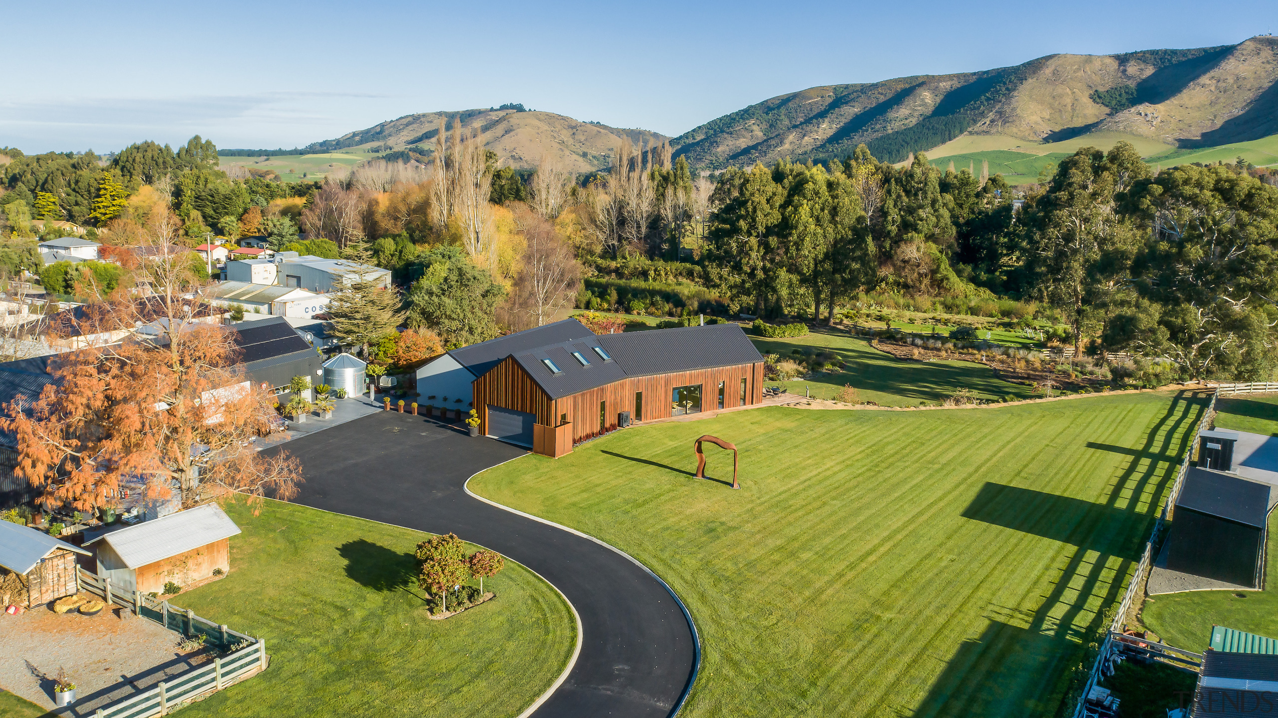 A drone's eye view of the sprawling rural 
