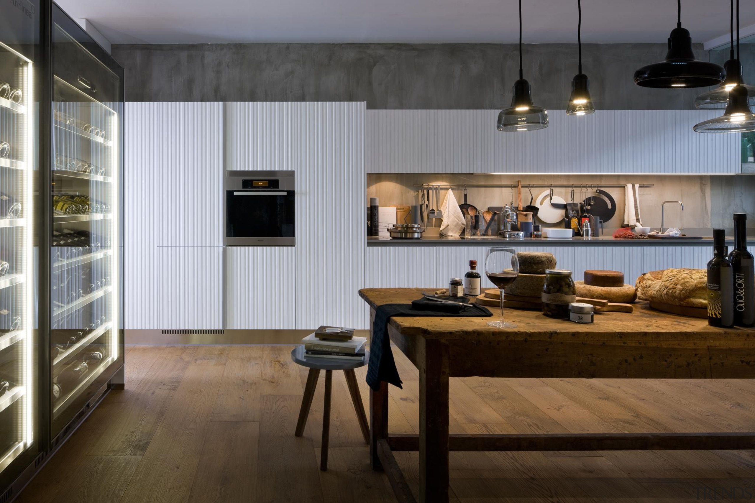Gamma Kitchen designed by Antonio Citterio for Arclinea countertop, interior design, kitchen, gray, black