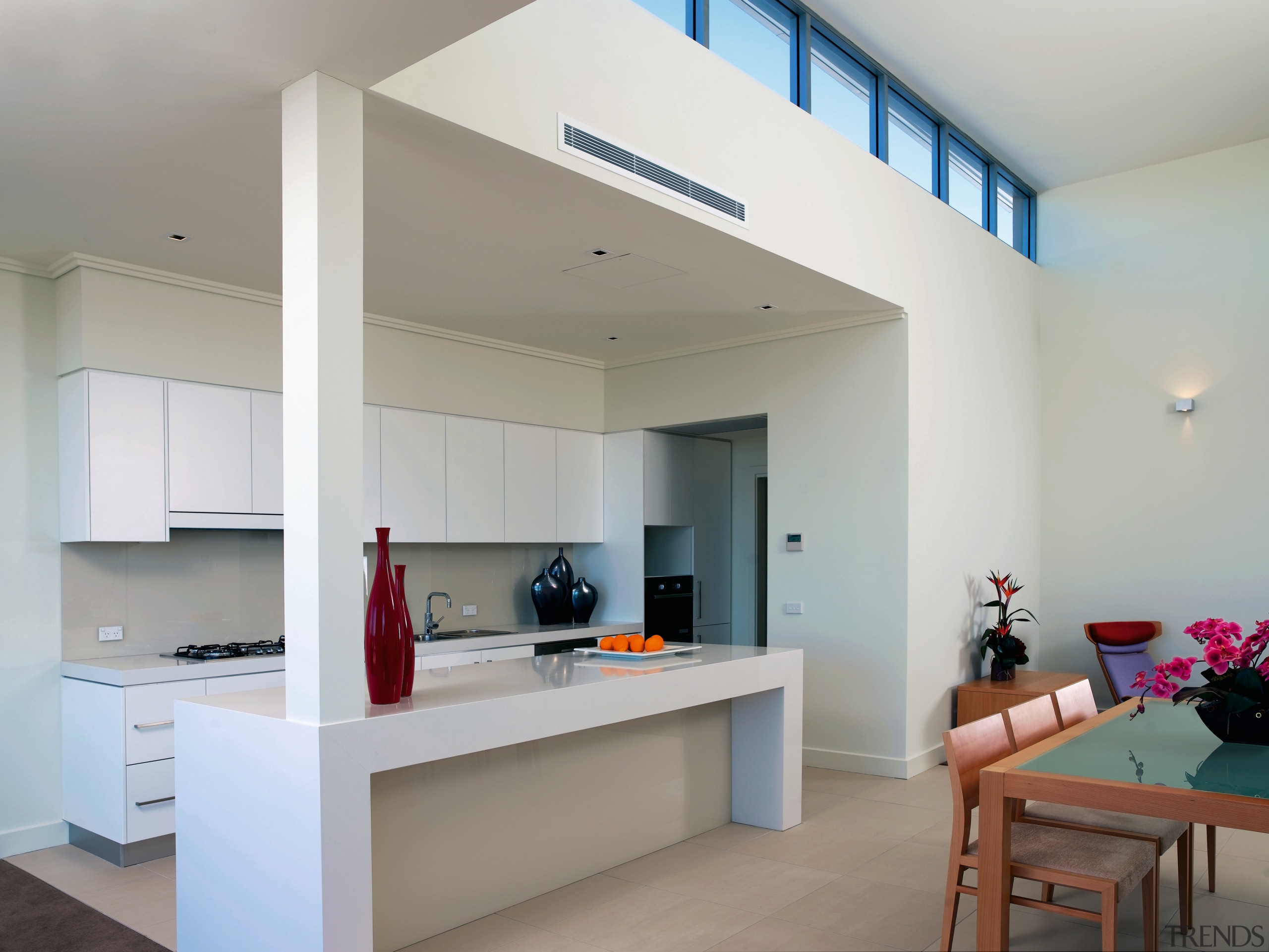 An interior view of the Kitchen and dining architecture, ceiling, interior design, real estate, gray