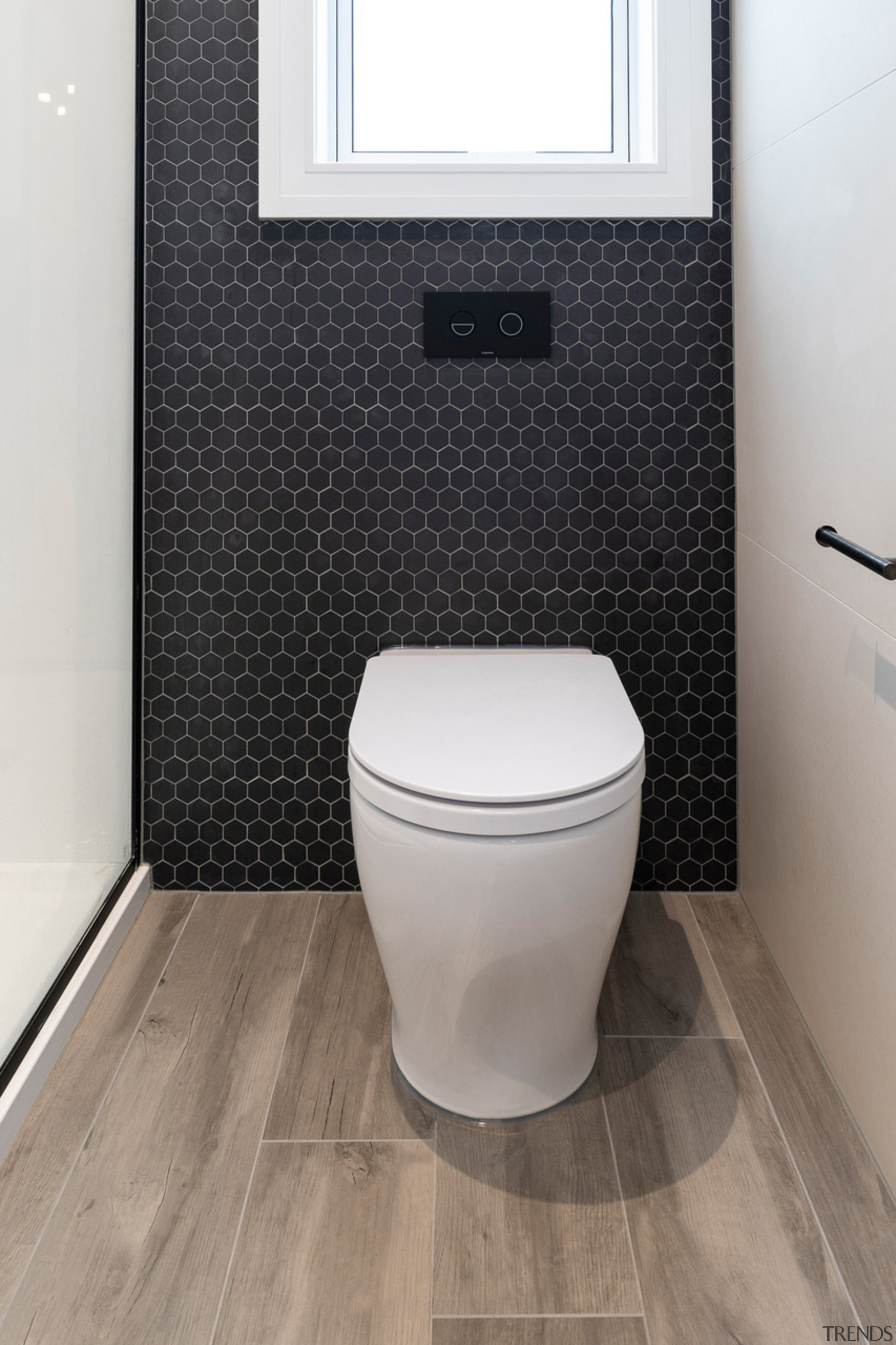 Beton Black Swan Hex Mosaic tiles also feature 