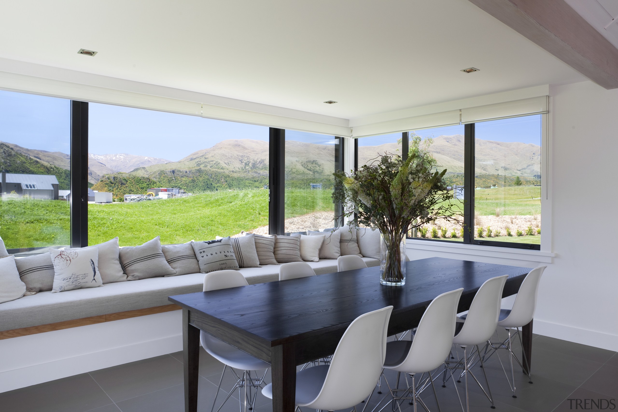 This home was designed by Mason &amp; Wales estate, house, interior design, property, real estate, table, window, gray